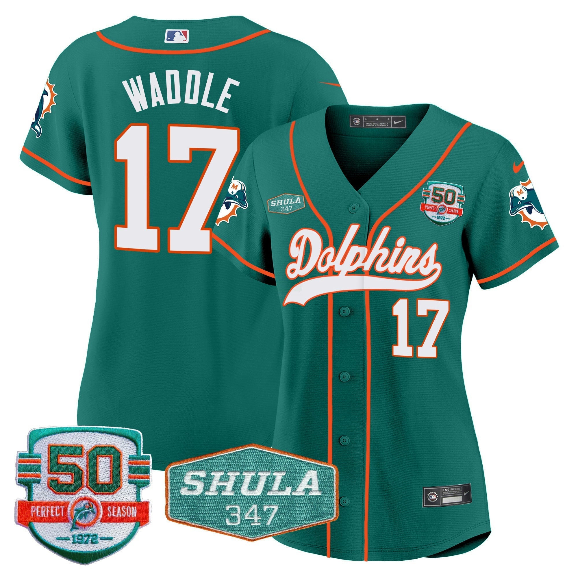 Camisa NFL Women’s 50th & Don Shula 347 Memorial Patch Jersey