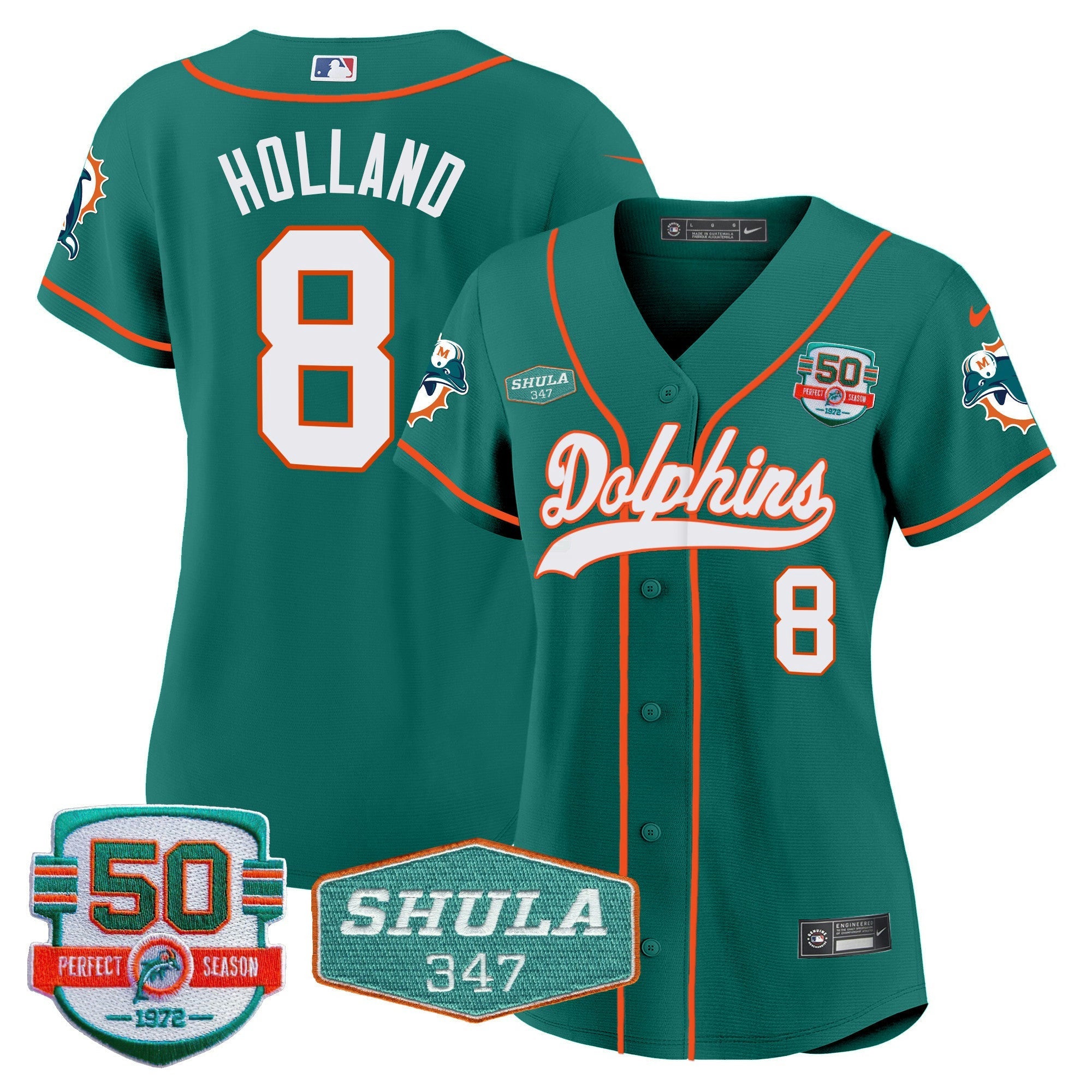 Camisa NFL Women’s 50th & Don Shula 347 Memorial Patch Jersey