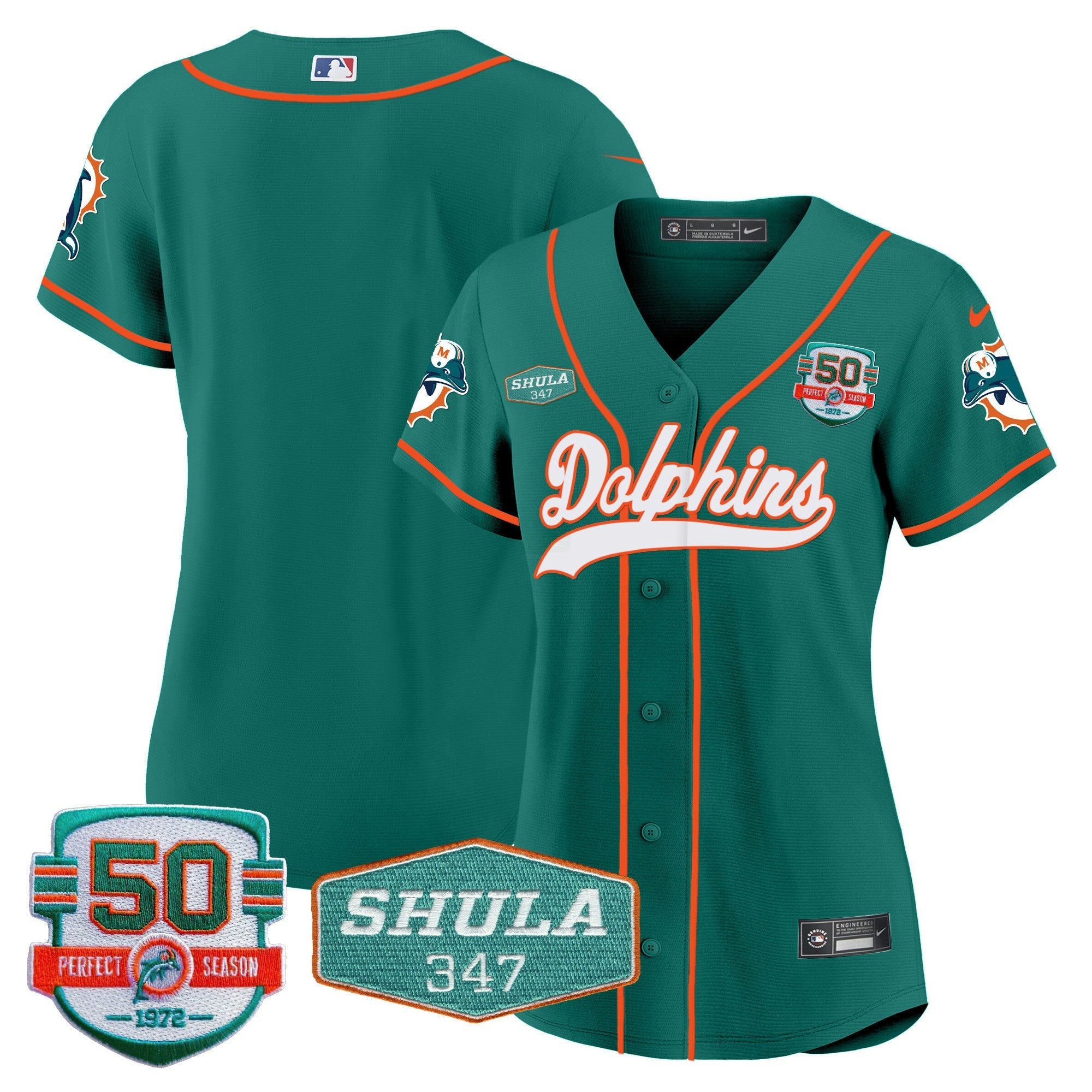 Camisa NFL Women’s 50th & Don Shula 347 Memorial Patch Jersey