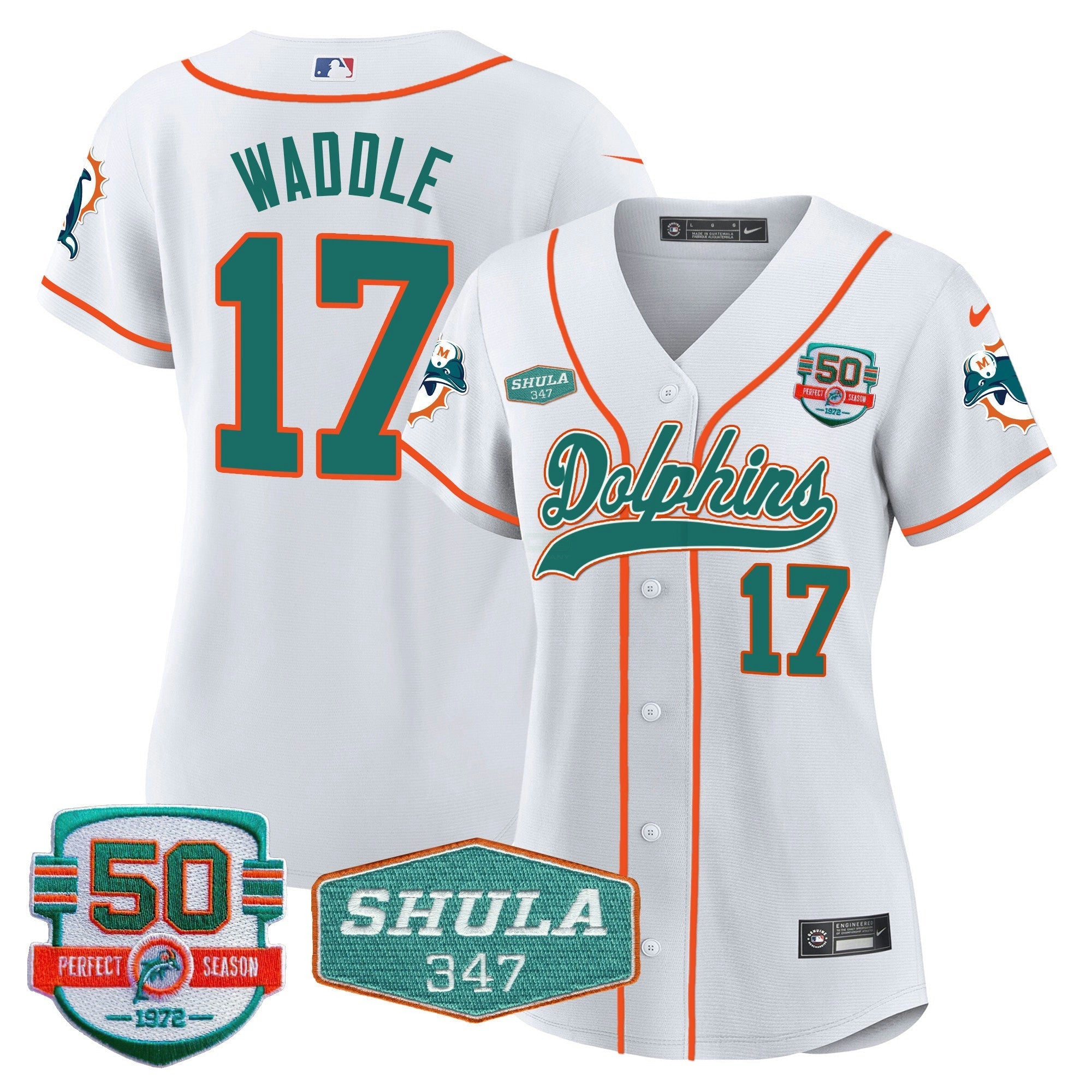 Camisa NFL Women’s 50th & Don Shula 347 Memorial Patch Jersey