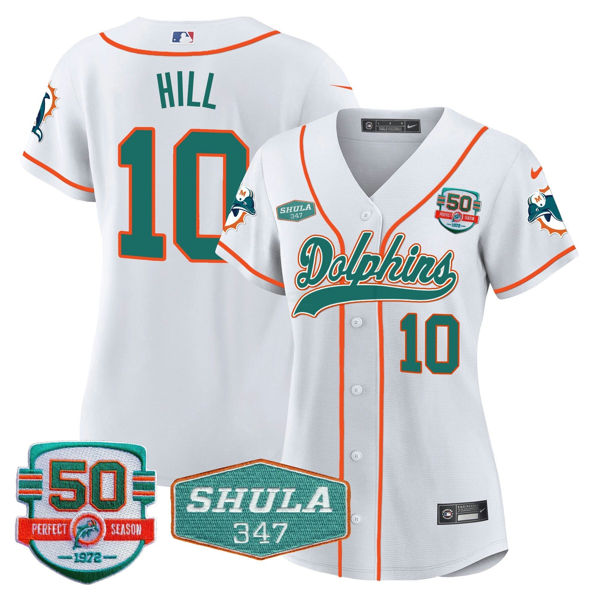 Camisa NFL Women’s 50th & Don Shula 347 Memorial Patch Jersey