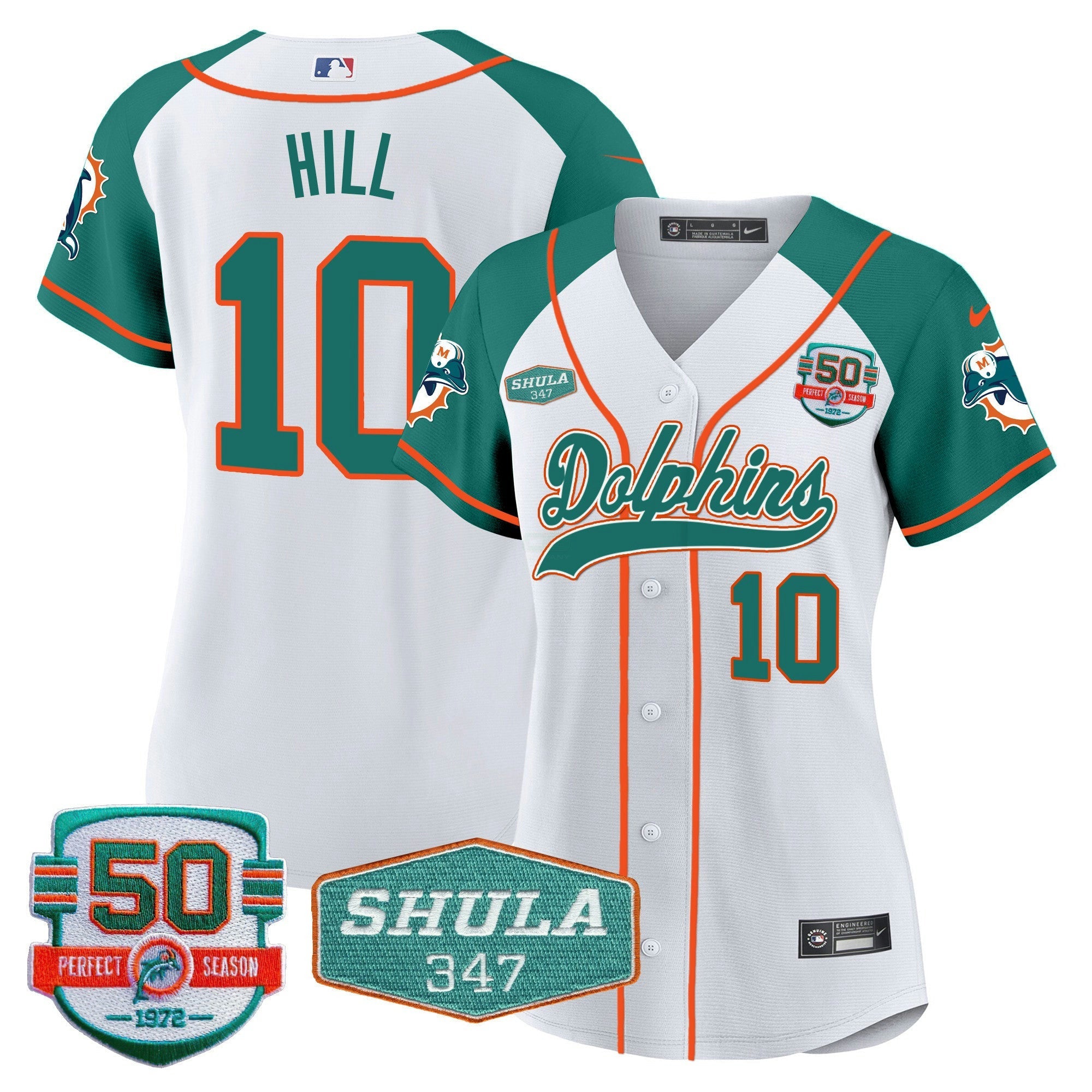 Camisa NFL Women’s 50th & Don Shula 347 Memorial Patch Jersey