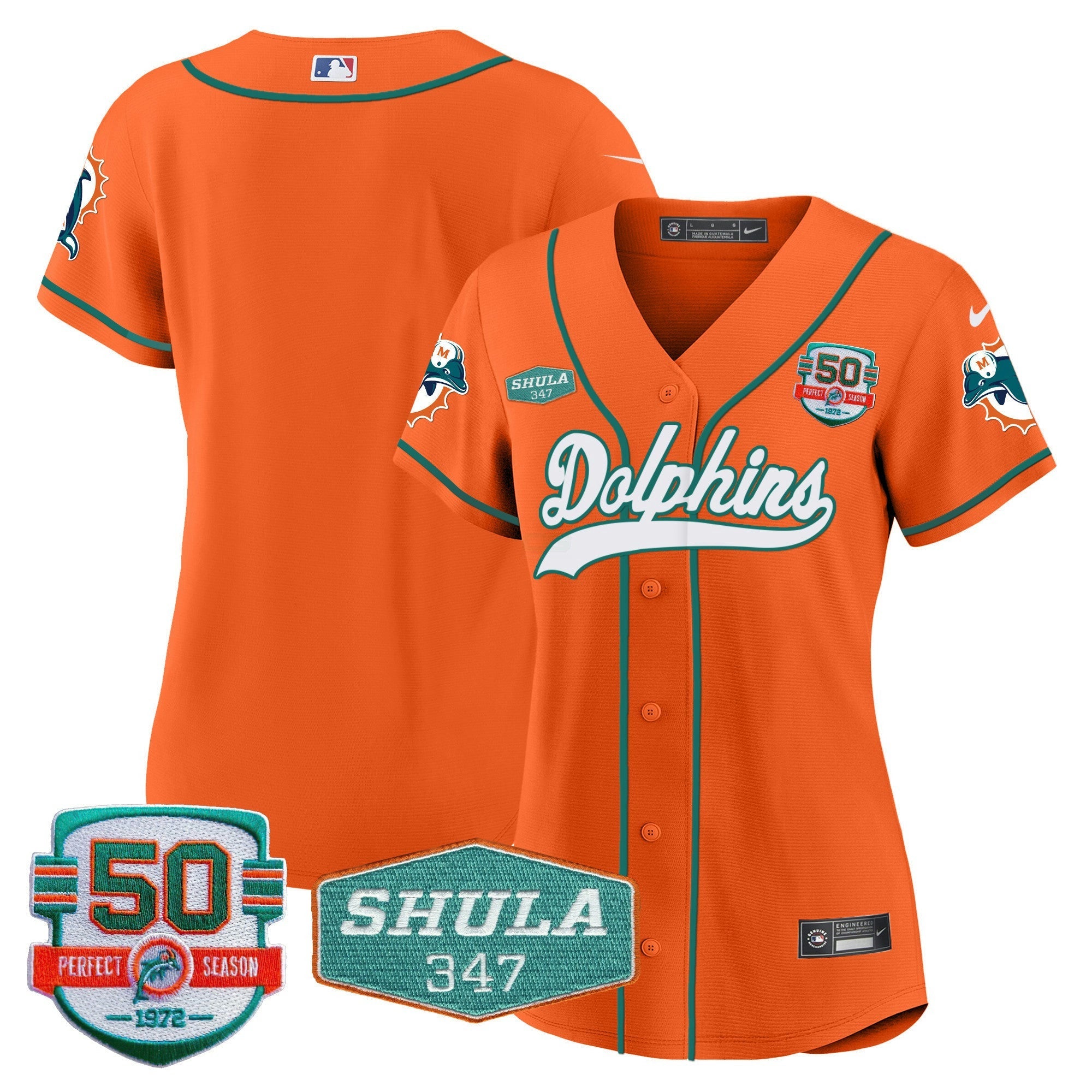 Camisa NFL Women’s 50th & Don Shula 347 Memorial Patch Jersey