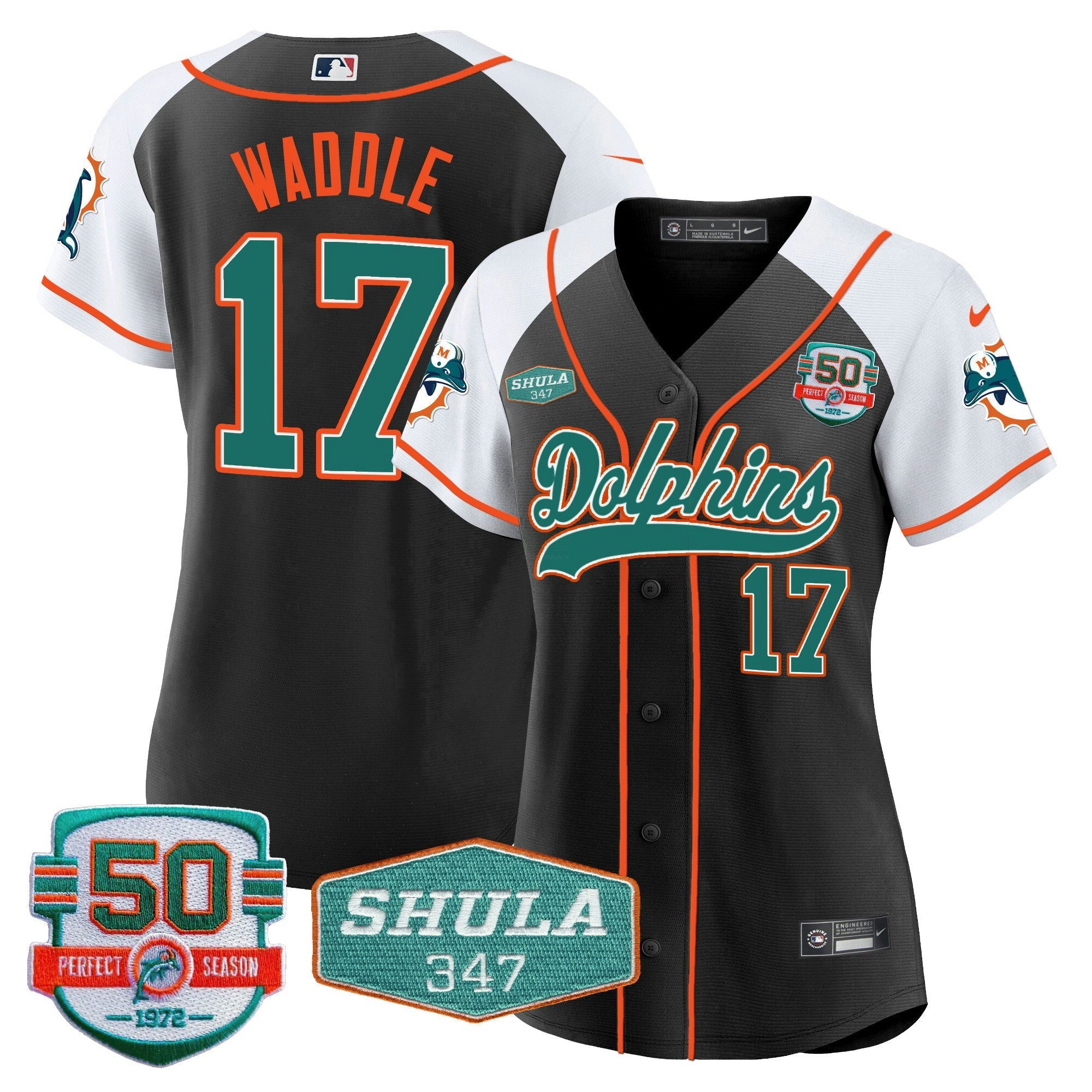 Camisa NFL Women’s 50th & Don Shula 347 Memorial Patch Jersey