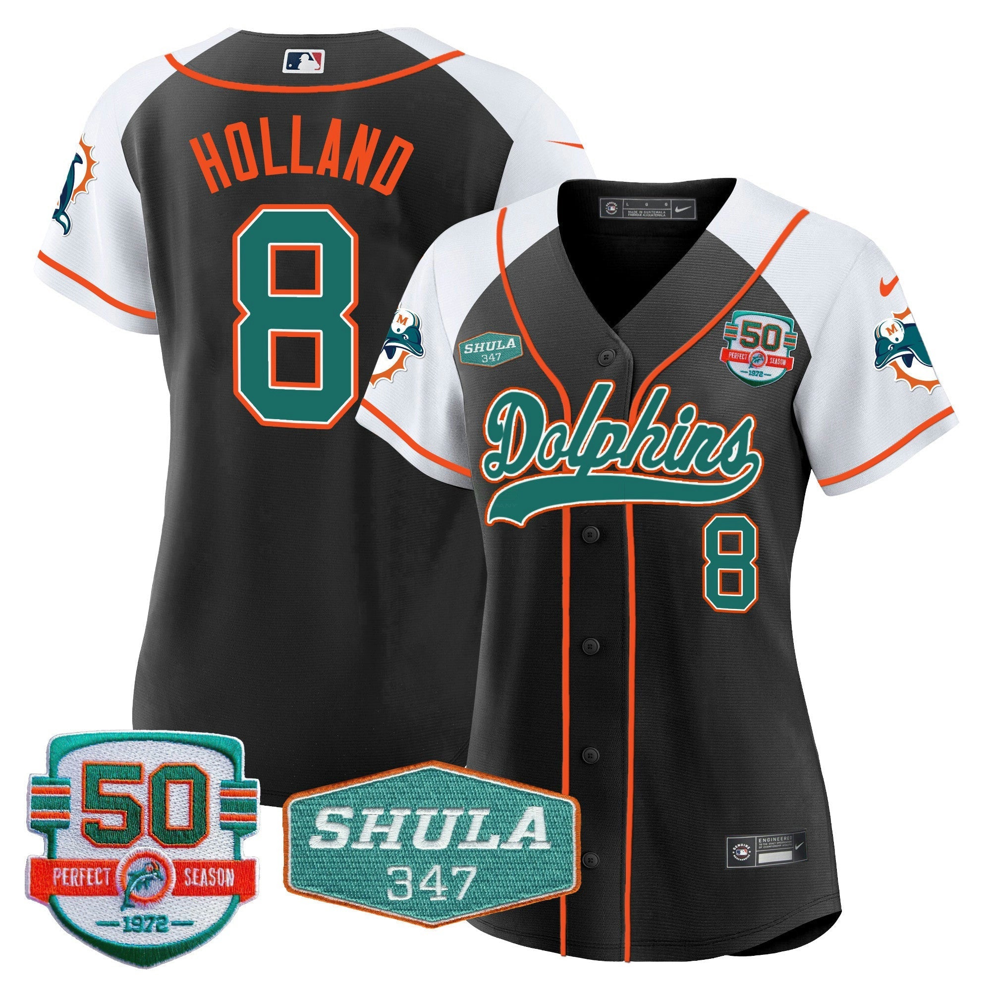 Camisa NFL Women’s 50th & Don Shula 347 Memorial Patch Jersey