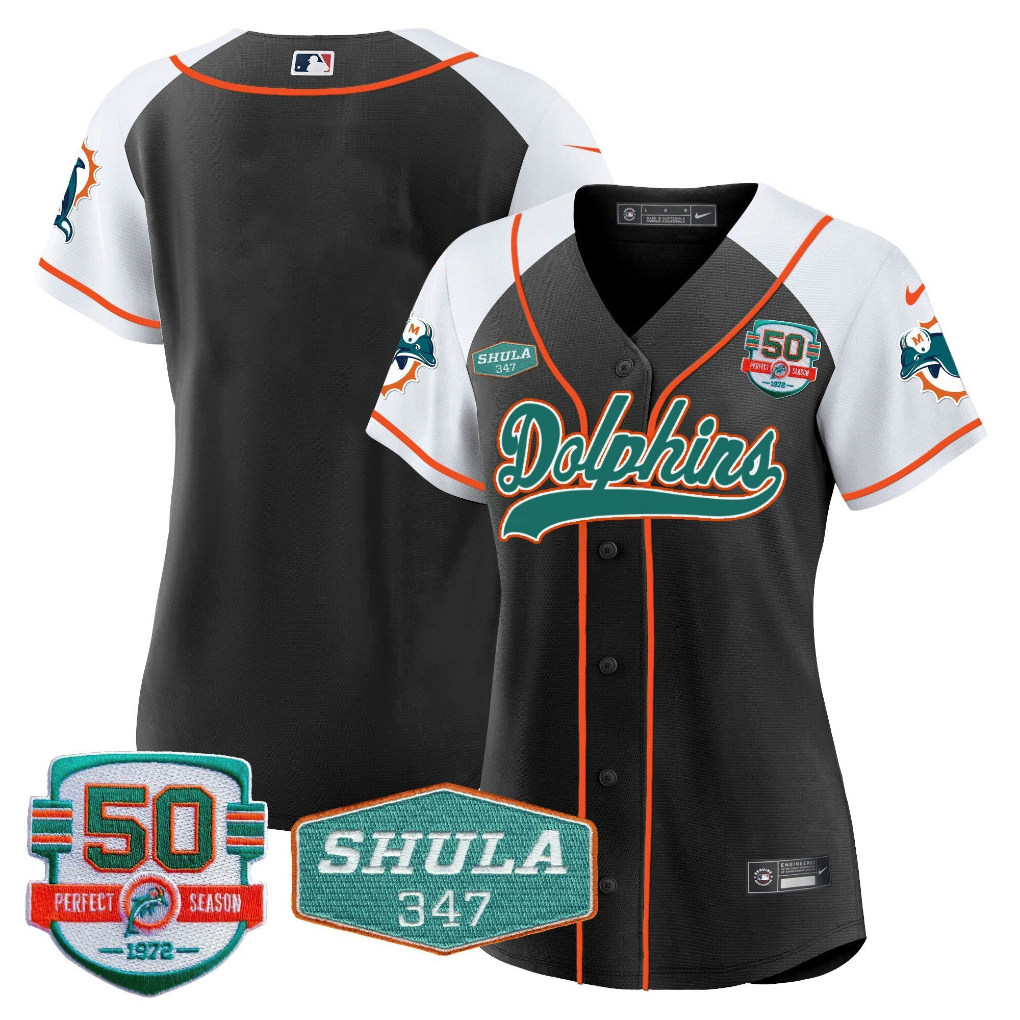 Camisa NFL Women’s 50th & Don Shula 347 Memorial Patch Jersey