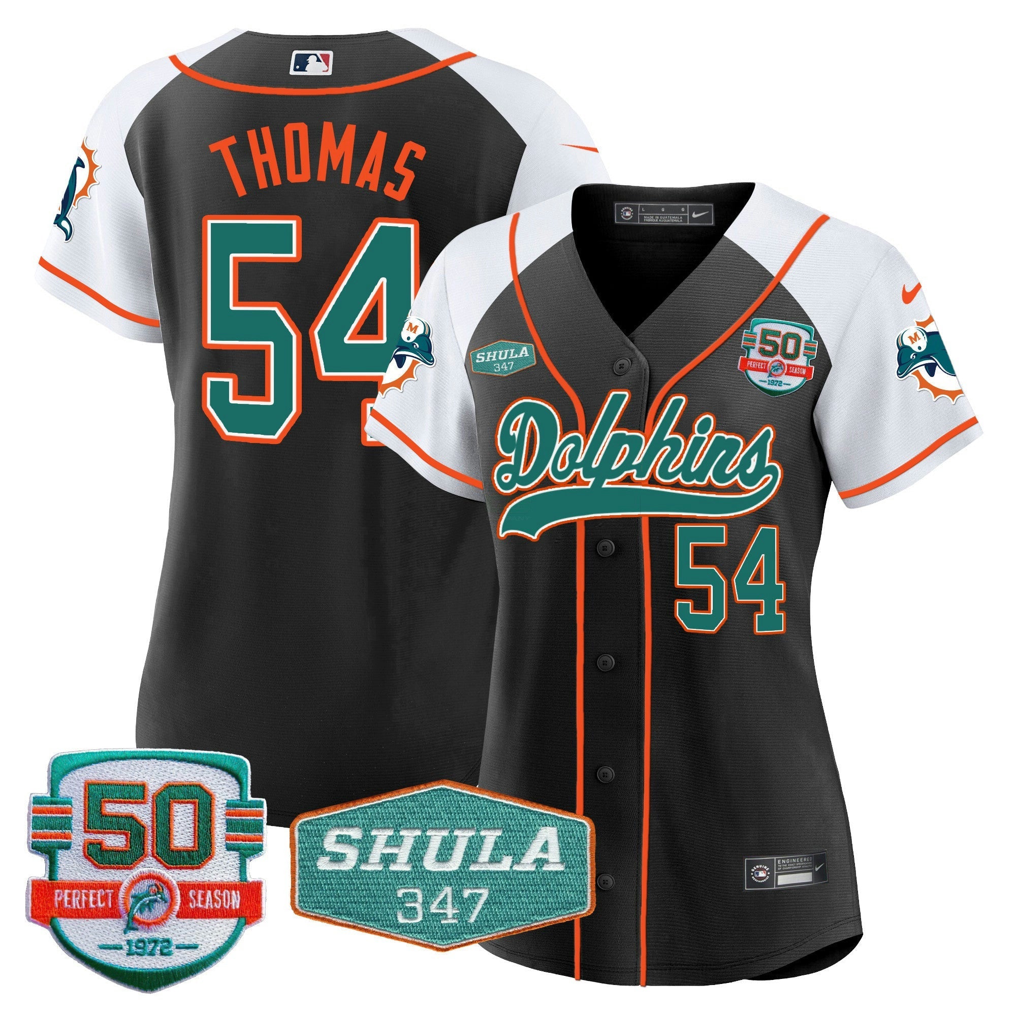 Camisa NFL Women’s 50th & Don Shula 347 Memorial Patch Jersey