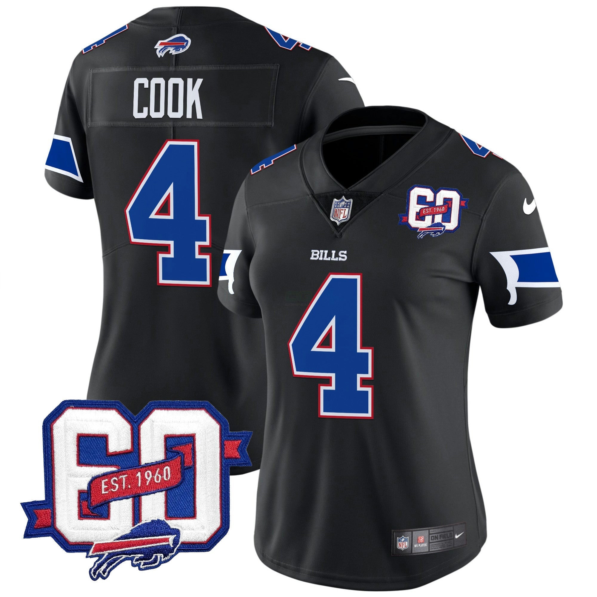 Camisa NFL Women’s 60th Anniversary Patch Vapor Limited Jersey