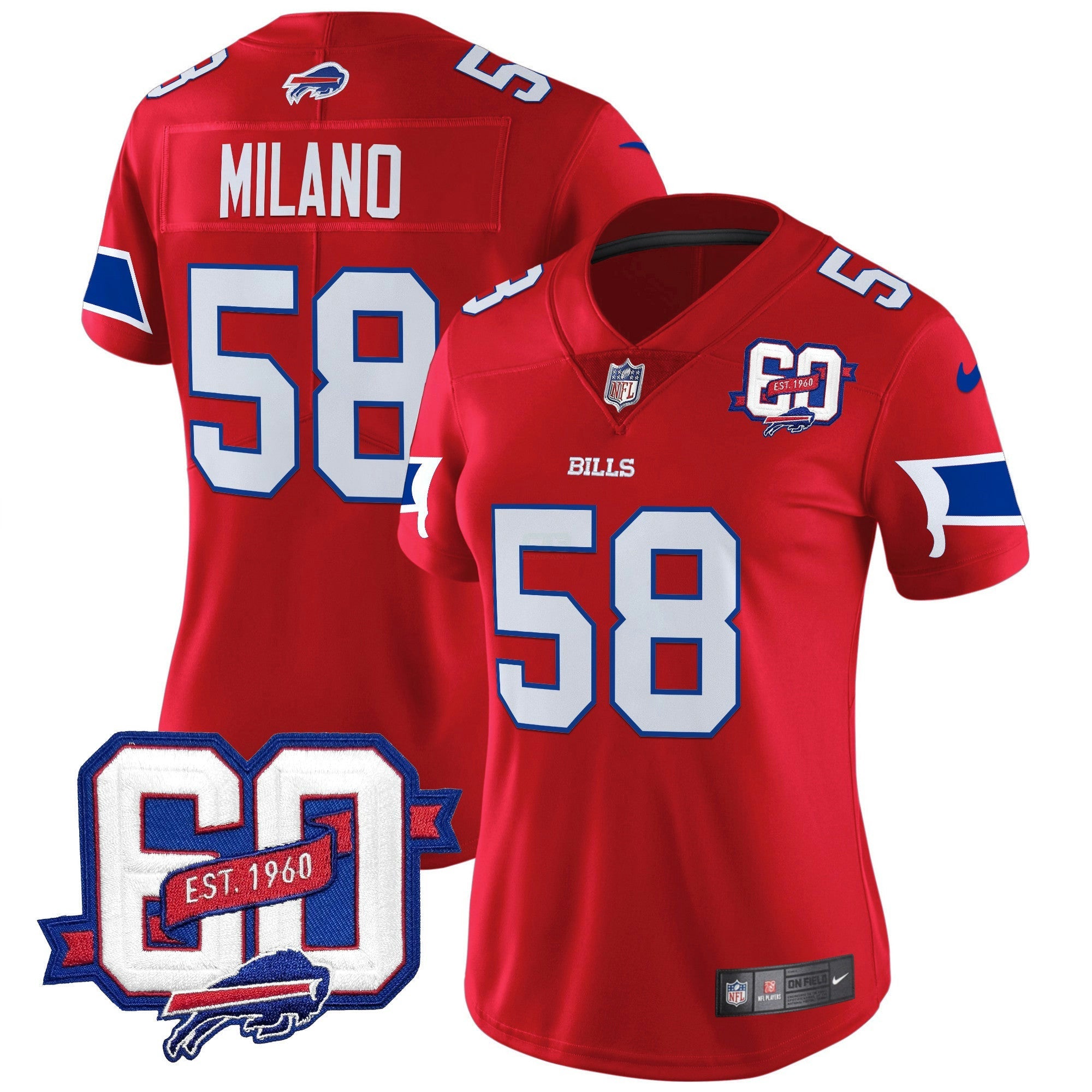Camisa NFL Women’s 60th Anniversary Patch Vapor Limited Jersey