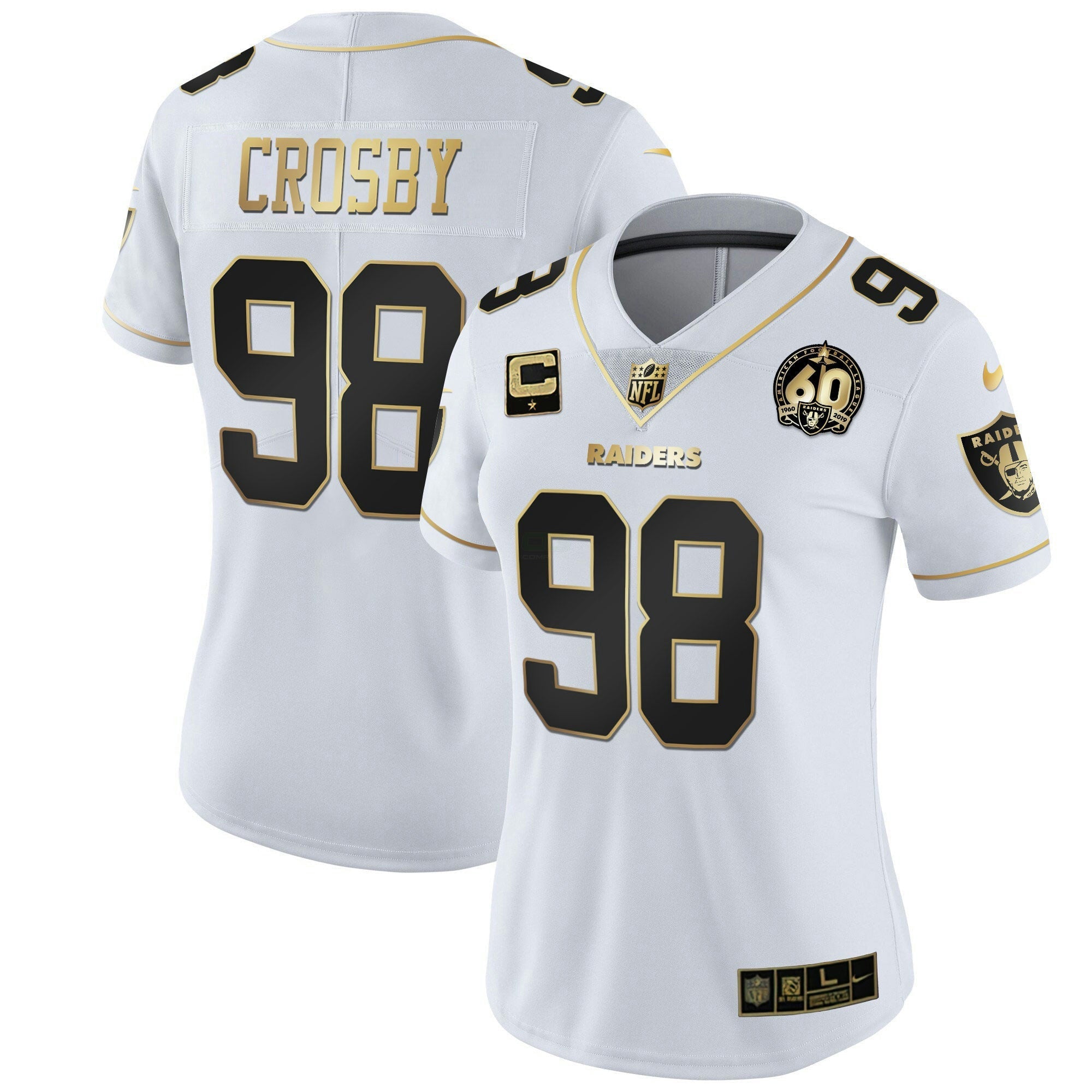 Camisa NFL Women’s 60th Season Patch Dourada & Split