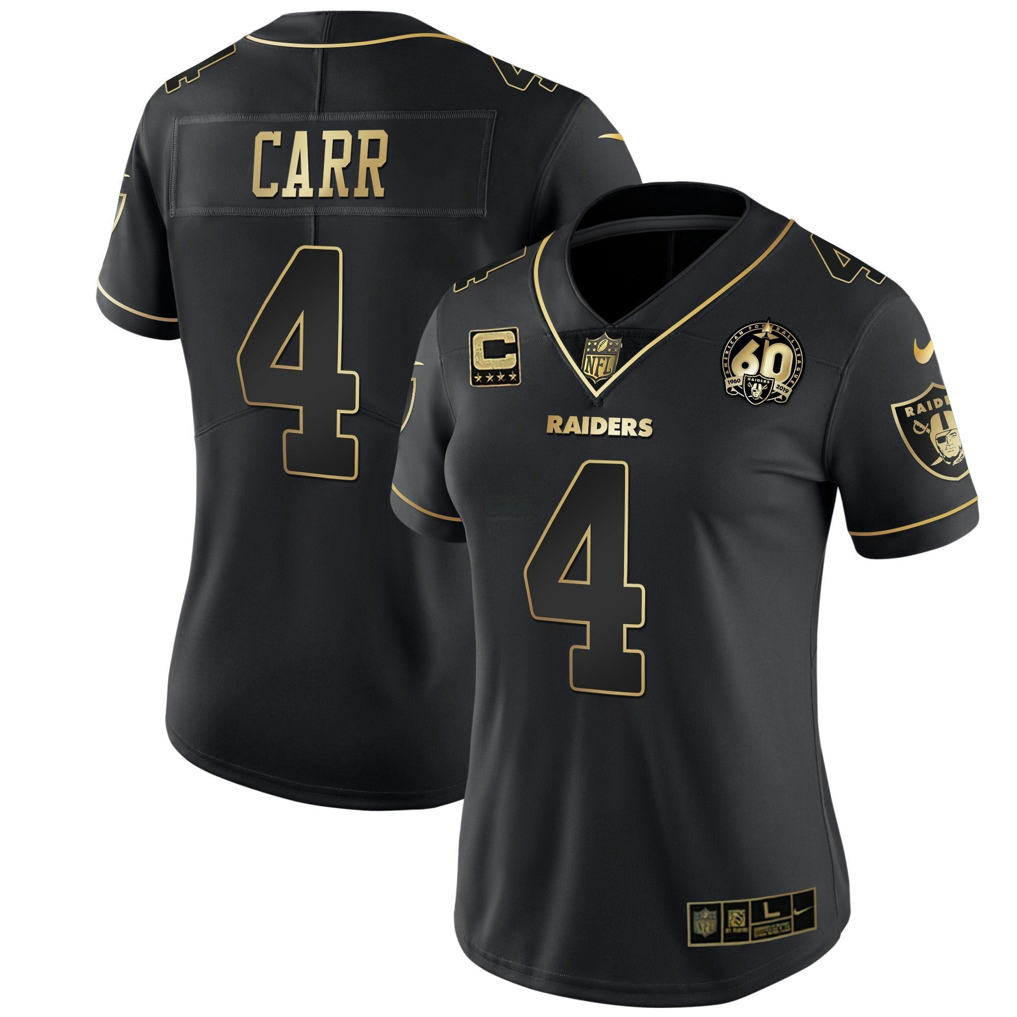Camisa NFL Women’s 60th Season Patch Dourada & Split
