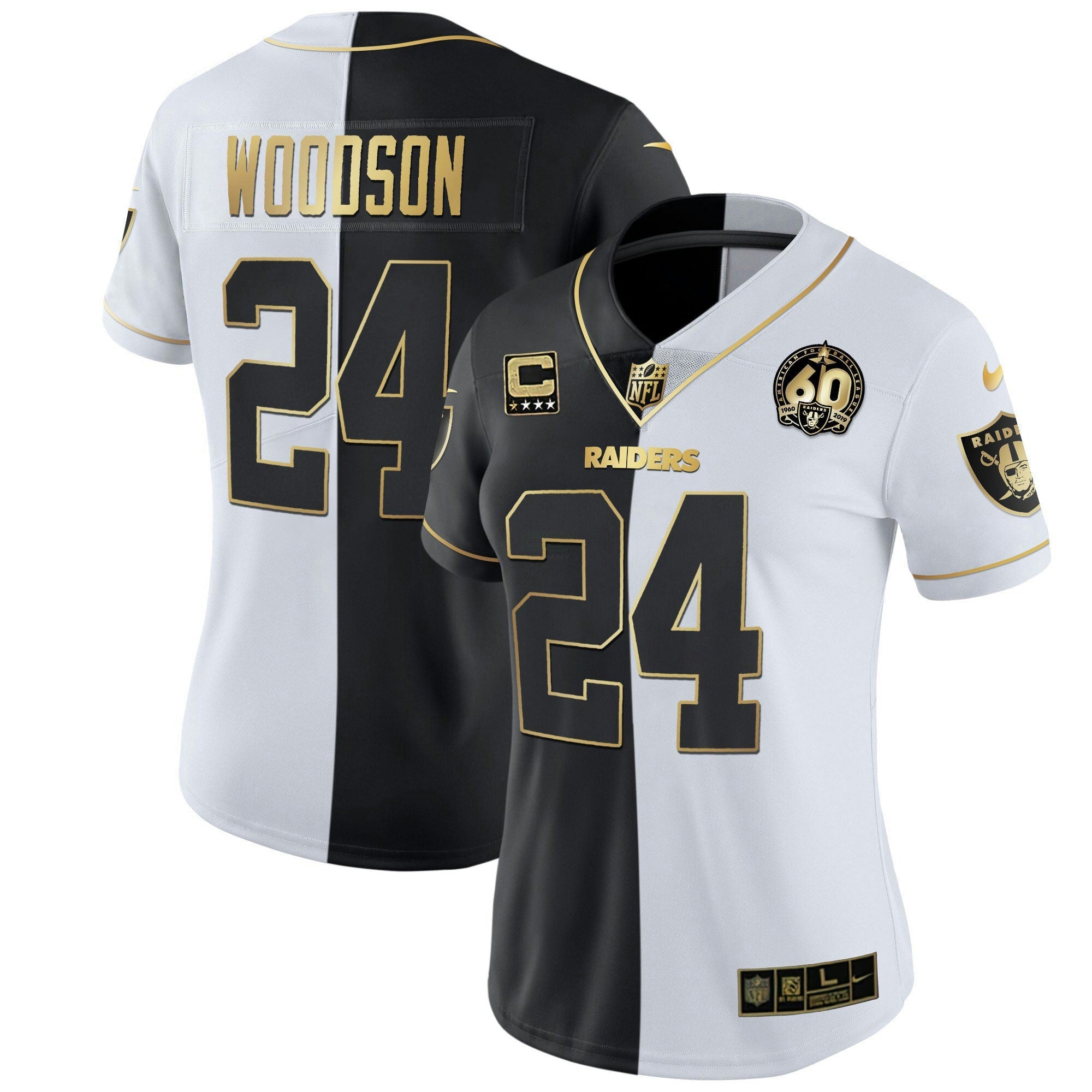 Camisa NFL Women’s 60th Season Patch Dourada & Split