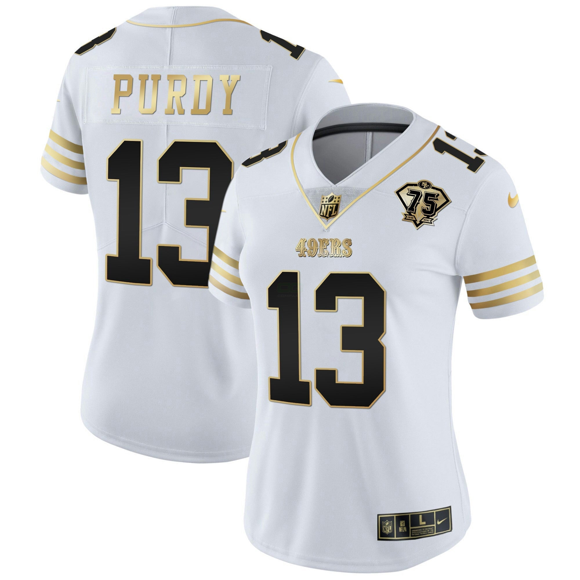 Camisa NFL Women’s 75th Anniversary Patch Vapor Dourada Jersey