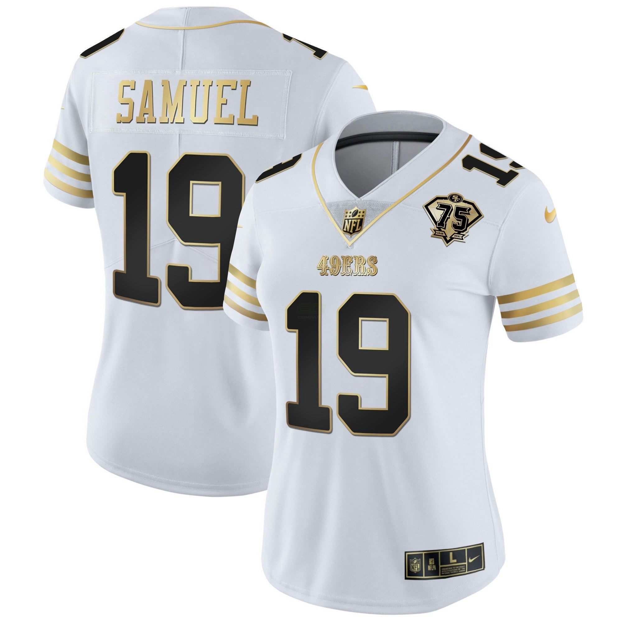 Camisa NFL Women’s 75th Anniversary Patch Vapor Dourada Jersey