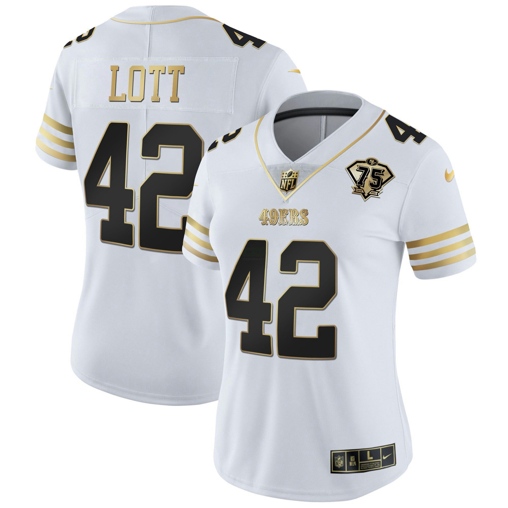 Camisa NFL Women’s 75th Anniversary Patch Vapor Dourada Jersey