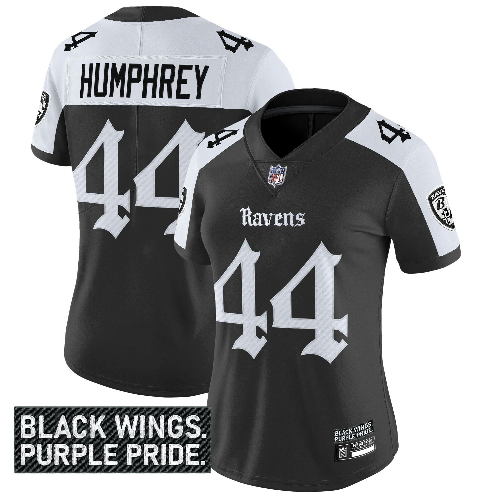 Camisa NFL Women’s Baltimore ‘Gothic Nevermore Edition’ Vapor Limited Jersey