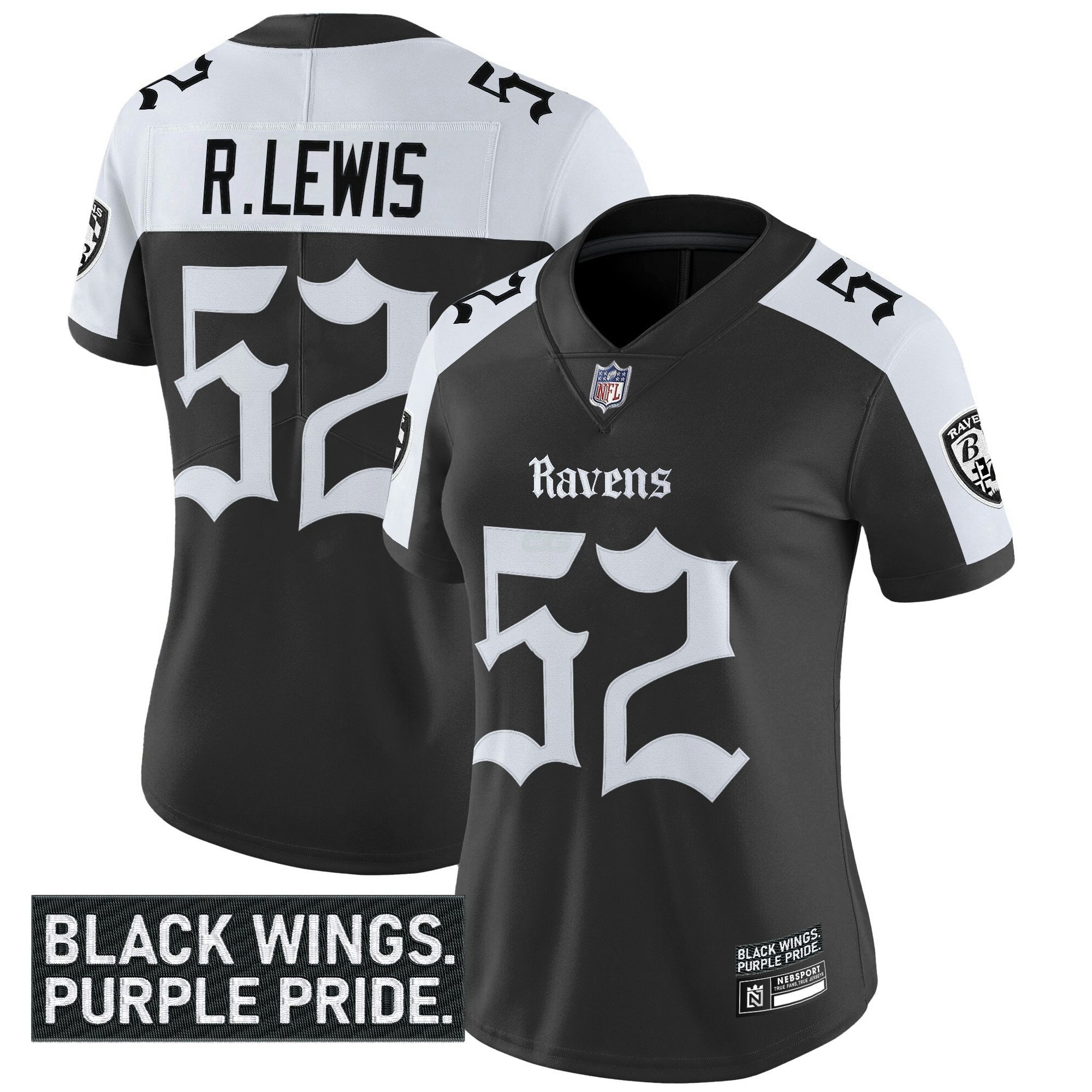 Camisa NFL Women’s Baltimore ‘Gothic Nevermore Edition’ Vapor Limited Jersey