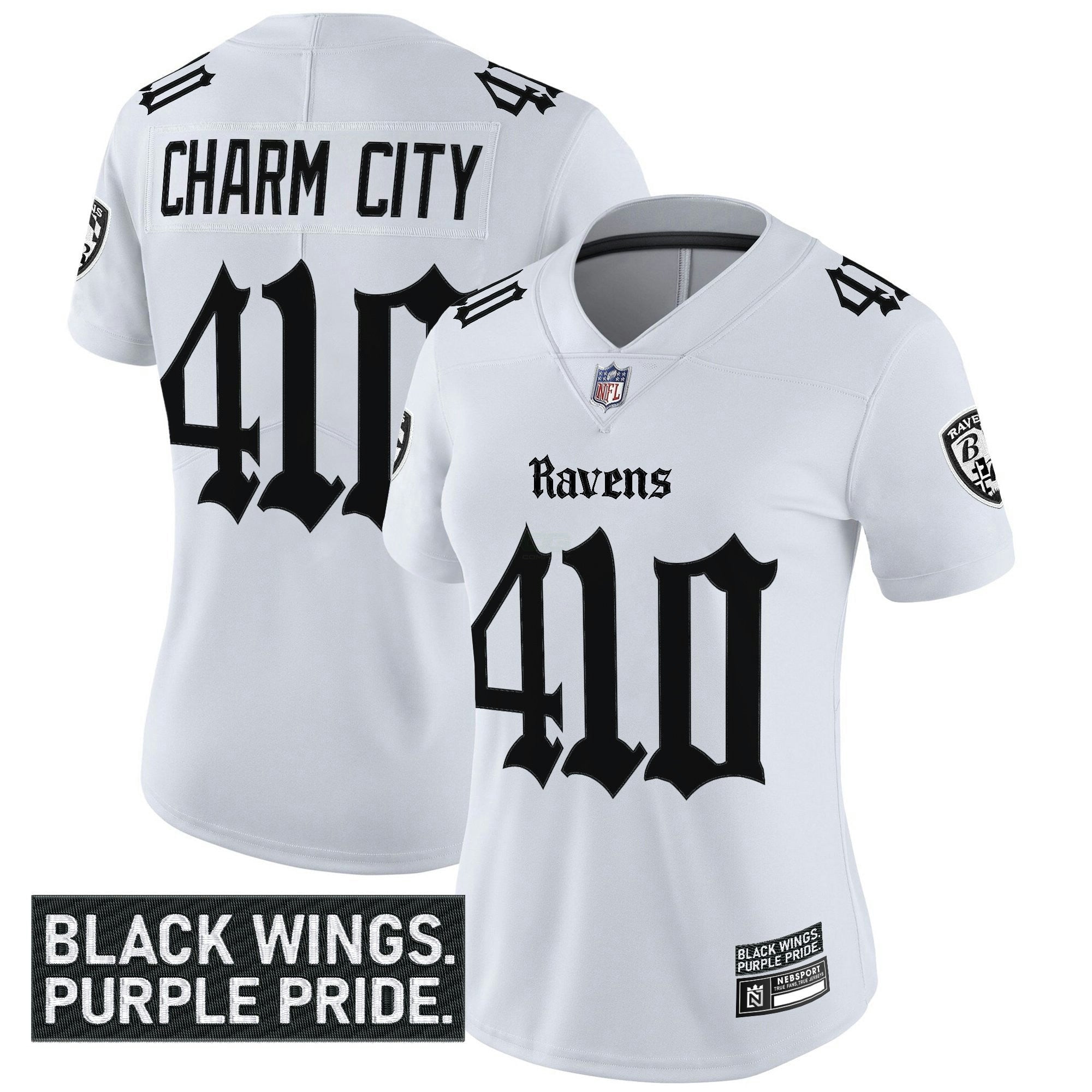 Camisa NFL Women’s Baltimore ‘Gothic Nevermore Edition’ Vapor Limited Jersey