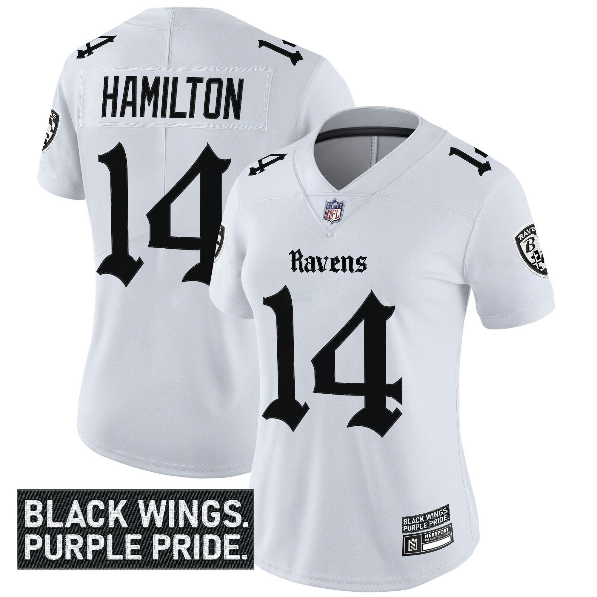 Camisa NFL Women’s Baltimore ‘Gothic Nevermore Edition’ Vapor Limited Jersey