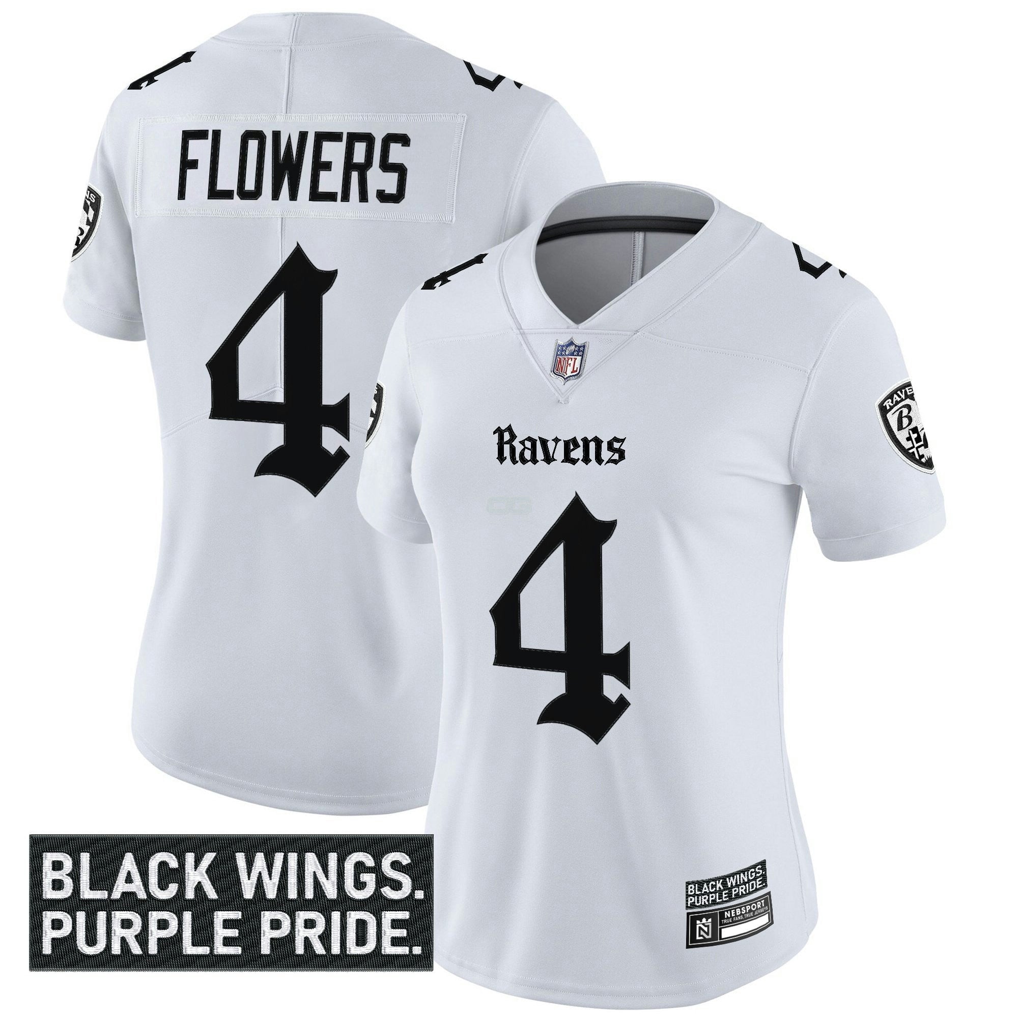 Camisa NFL Women’s Baltimore ‘Gothic Nevermore Edition’ Vapor Limited Jersey