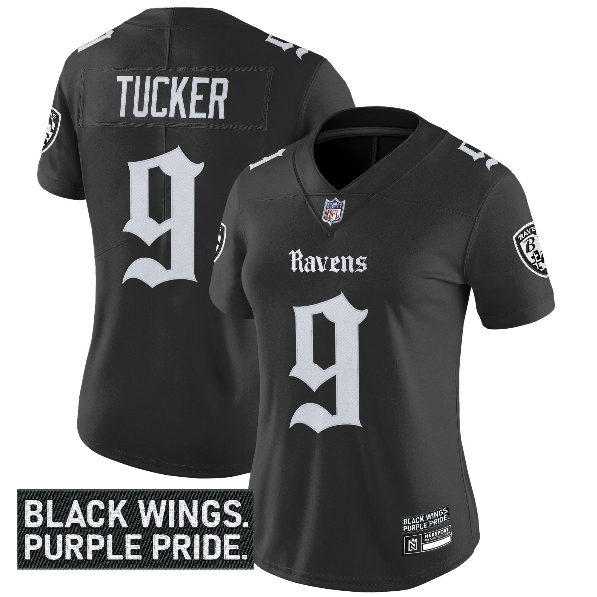 Camisa NFL Women’s Baltimore ‘Gothic Nevermore Edition’ Vapor Limited Jersey