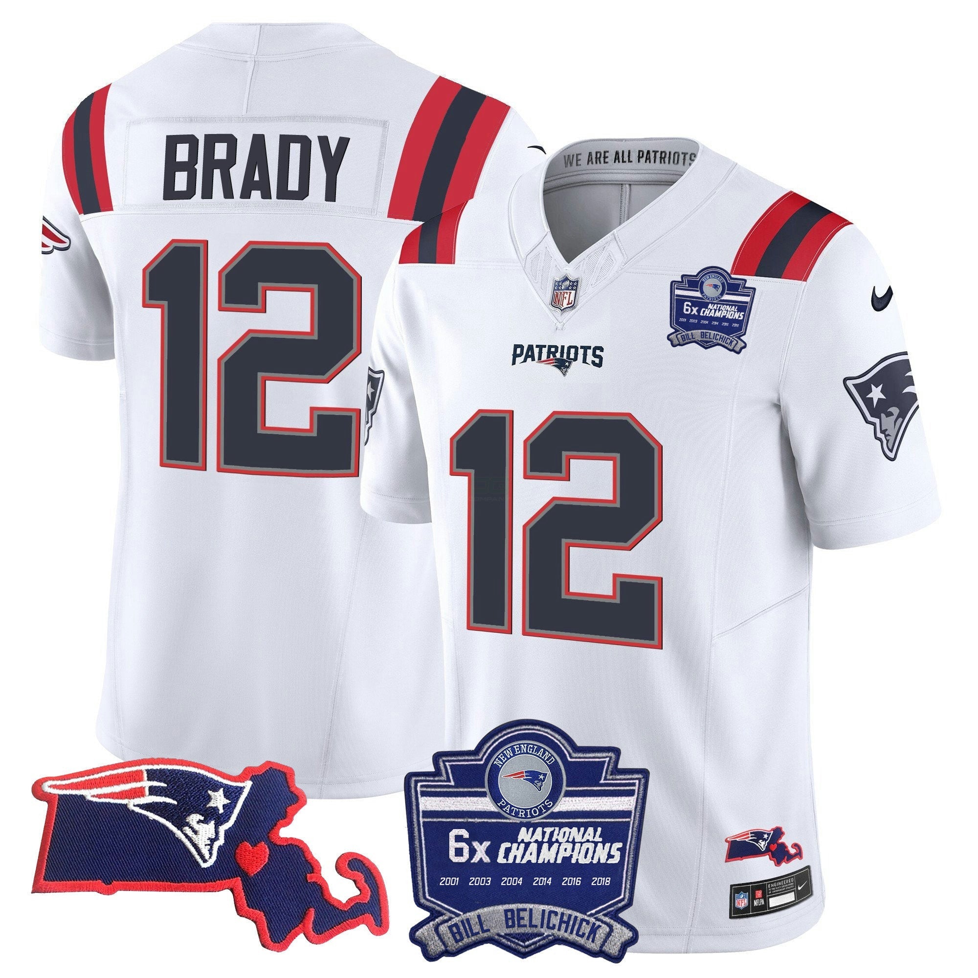 Camisa NFL Women’s Bill Belichick 6x Champions Patch Vapor Jersey