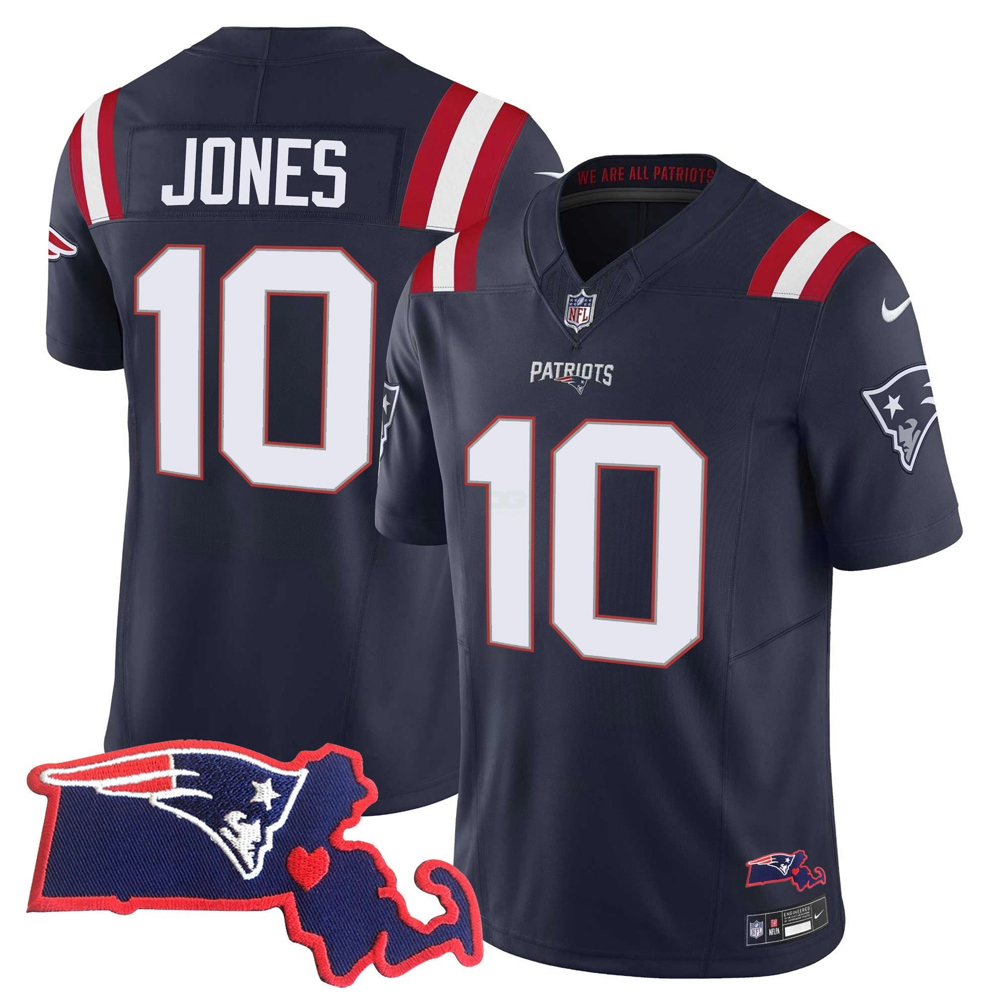 Camisa NFL Women’s Bill Belichick “SB 36, 38, 39, 49, 51 Champions” Vapor Jersey