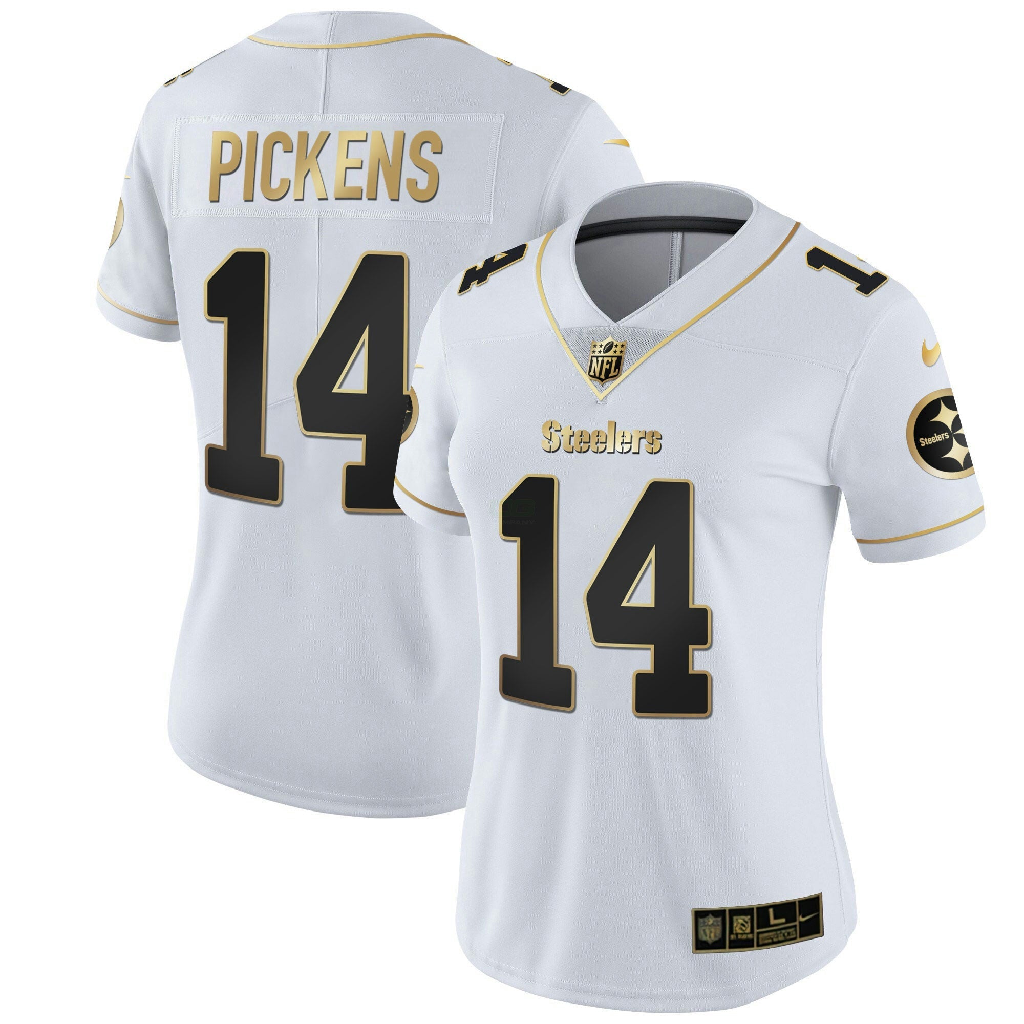 Camisa NFL Women’s Branca Dourada & Preta Dourada