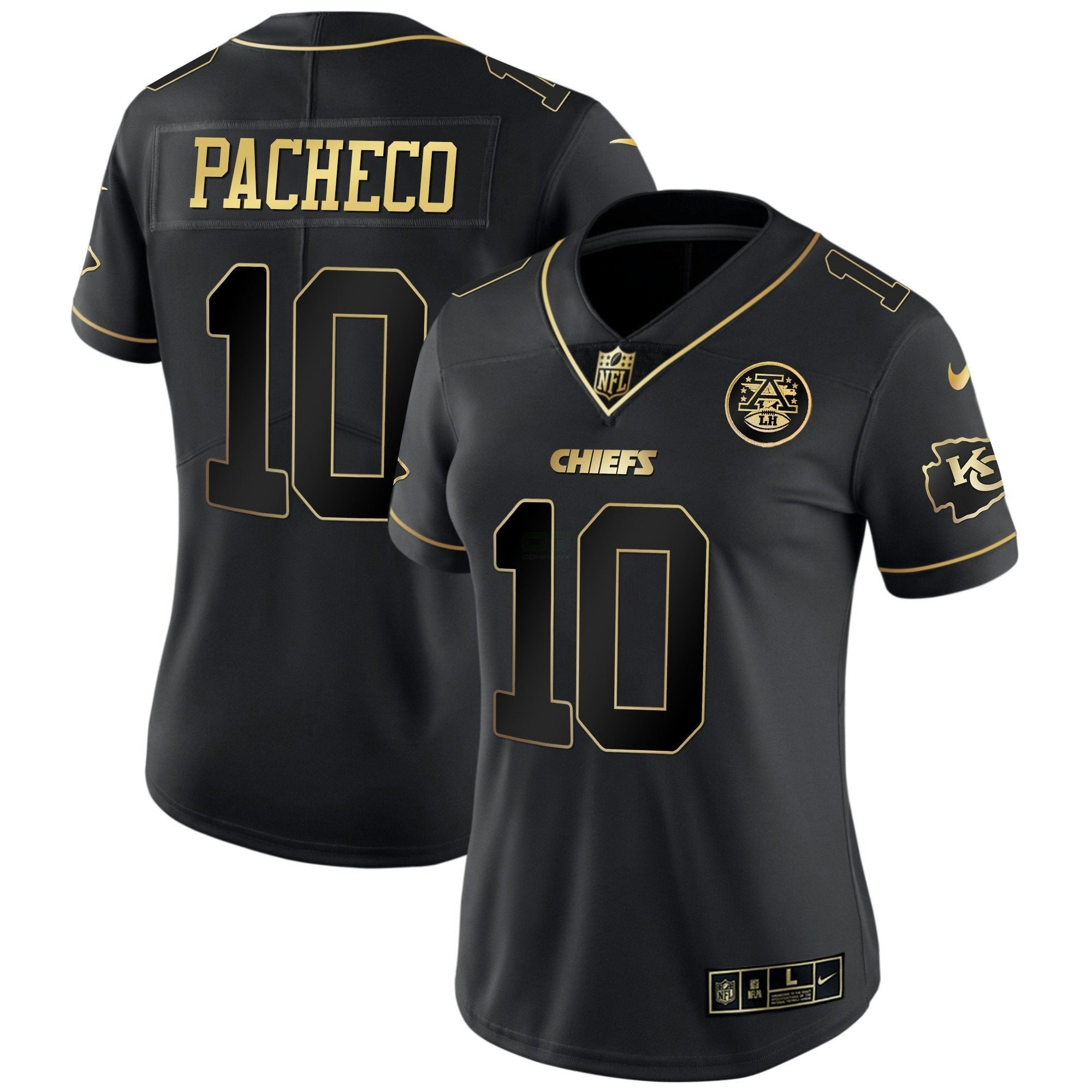Camisa NFL Women’s Branca Dourada & Preta Dourada