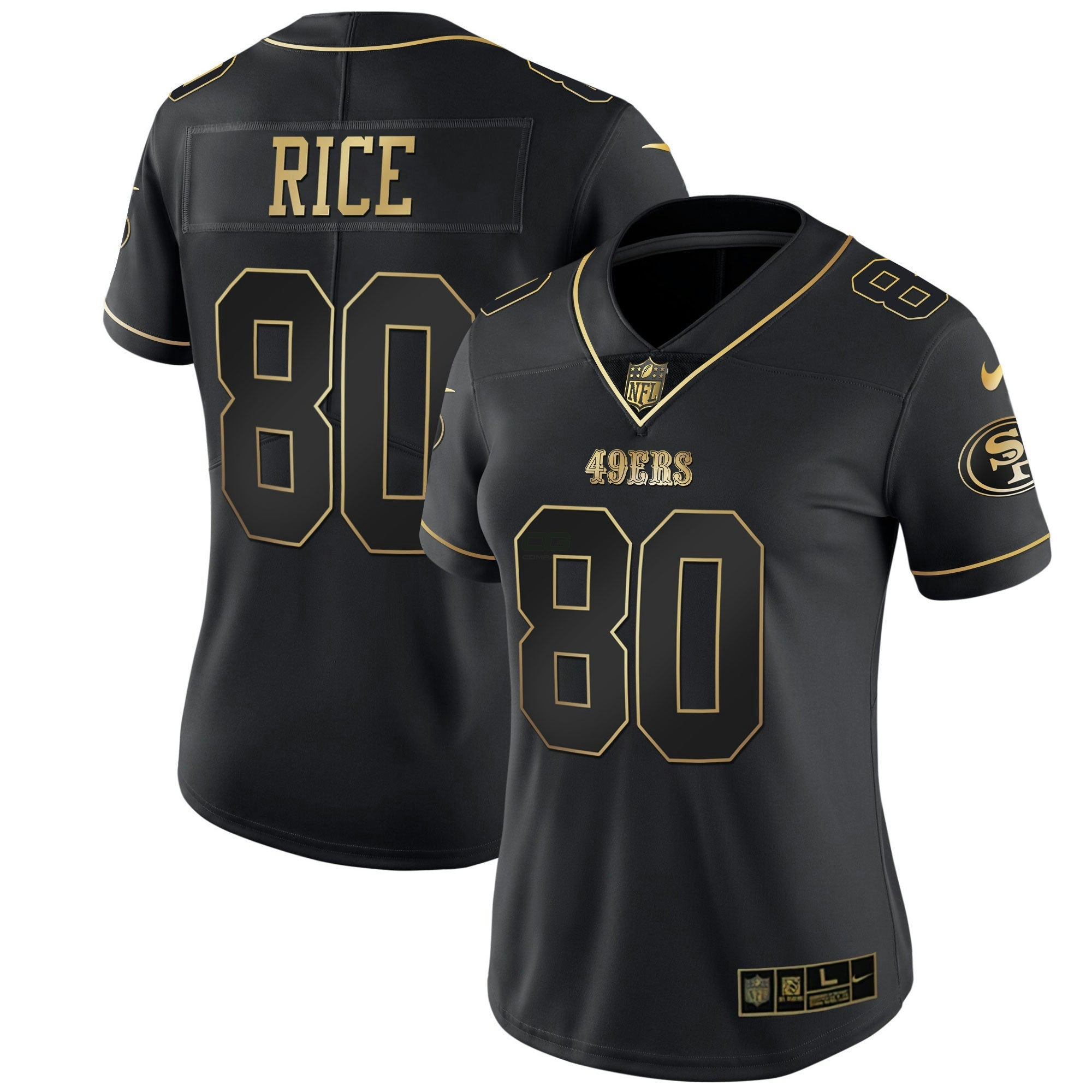 Camisa NFL Women’s Branca Dourada & Preta Dourada