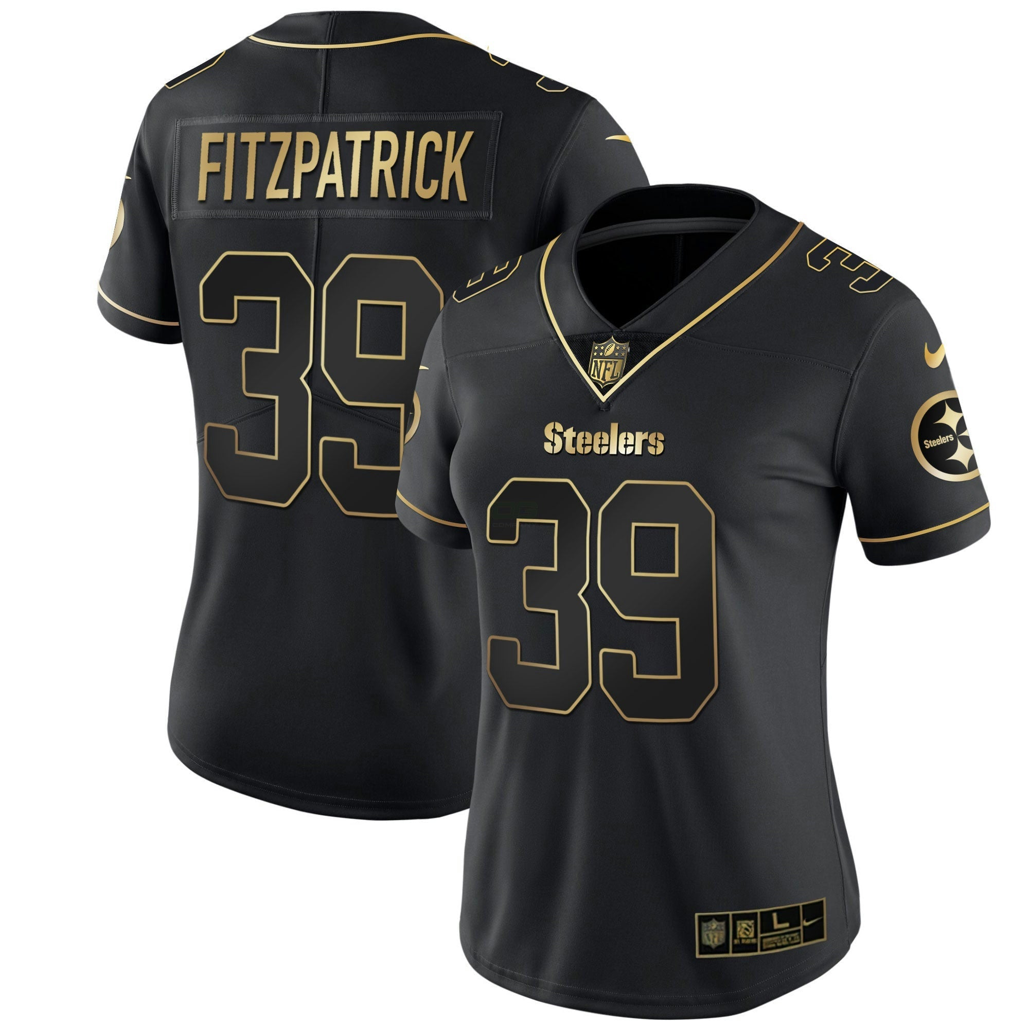 Camisa NFL Women’s Branca Dourada & Preta Dourada