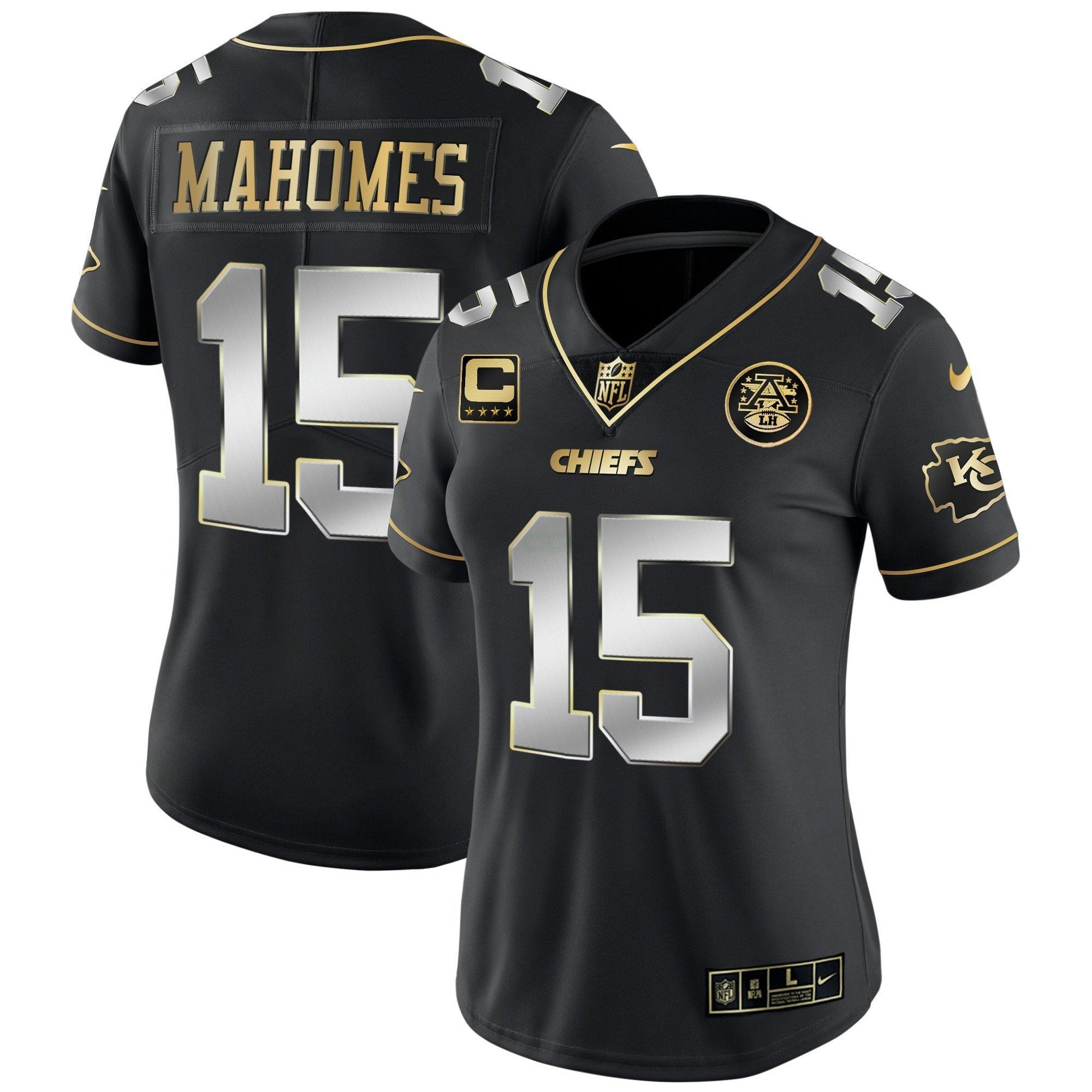 Camisa NFL Women’s Branca Dourada & Preta Dourada
