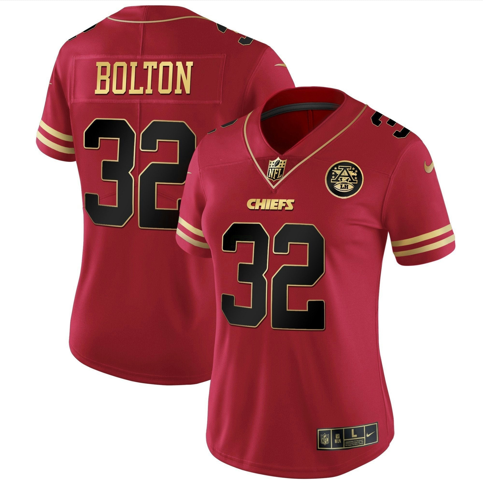 Camisa NFL Women’s Branca Dourada & Preta Dourada
