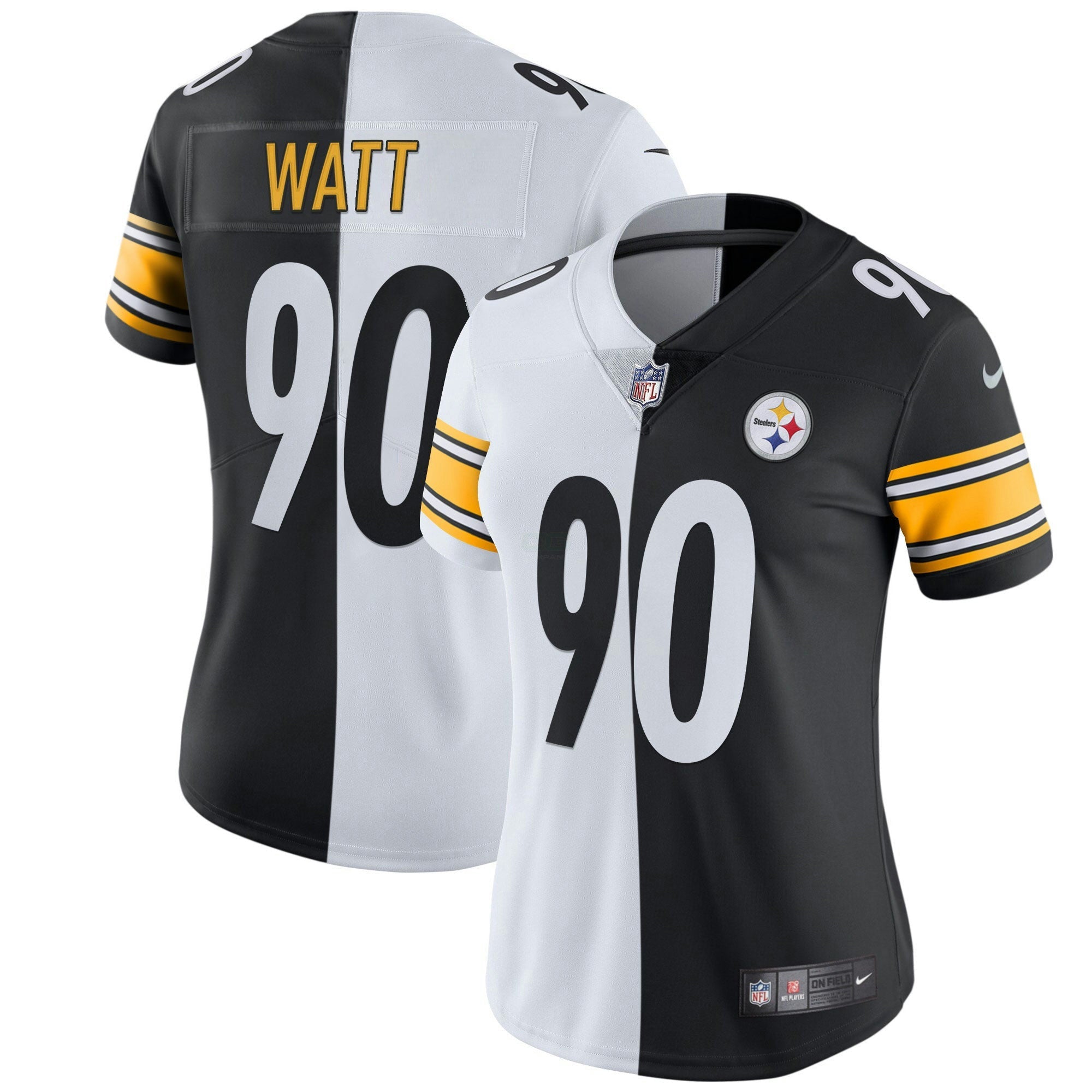 Camisa NFL Women’s Branca Dourada & Preta Dourada