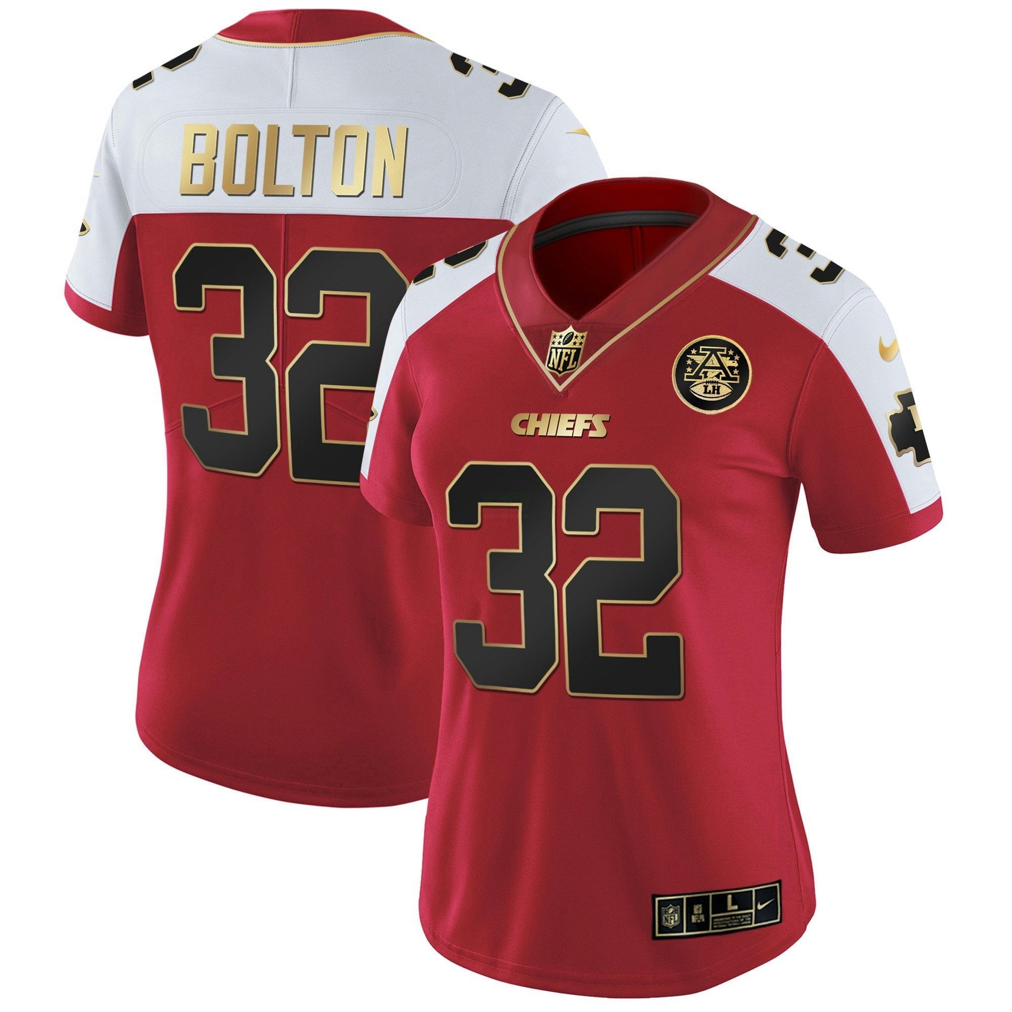 Camisa NFL Women’s Branca Dourada & Preta Dourada