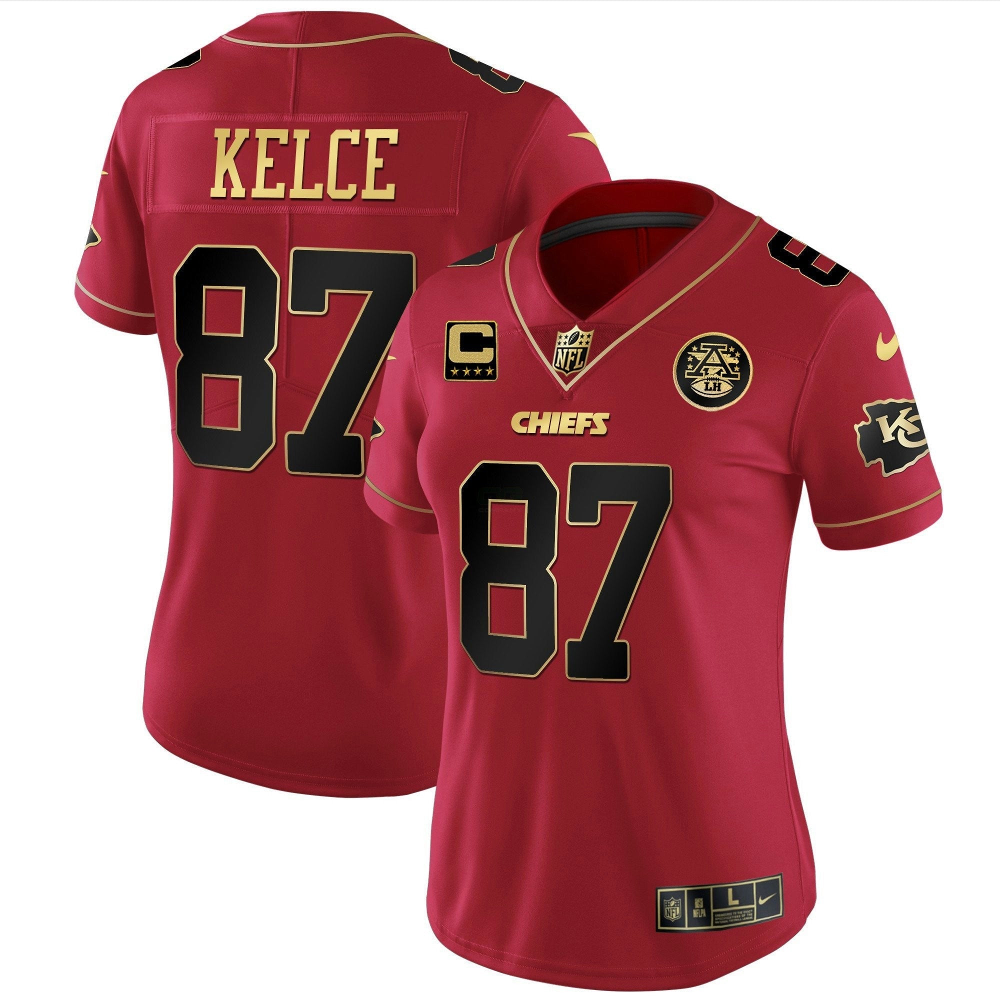 Camisa NFL Women’s Branca Dourada & Preta Dourada