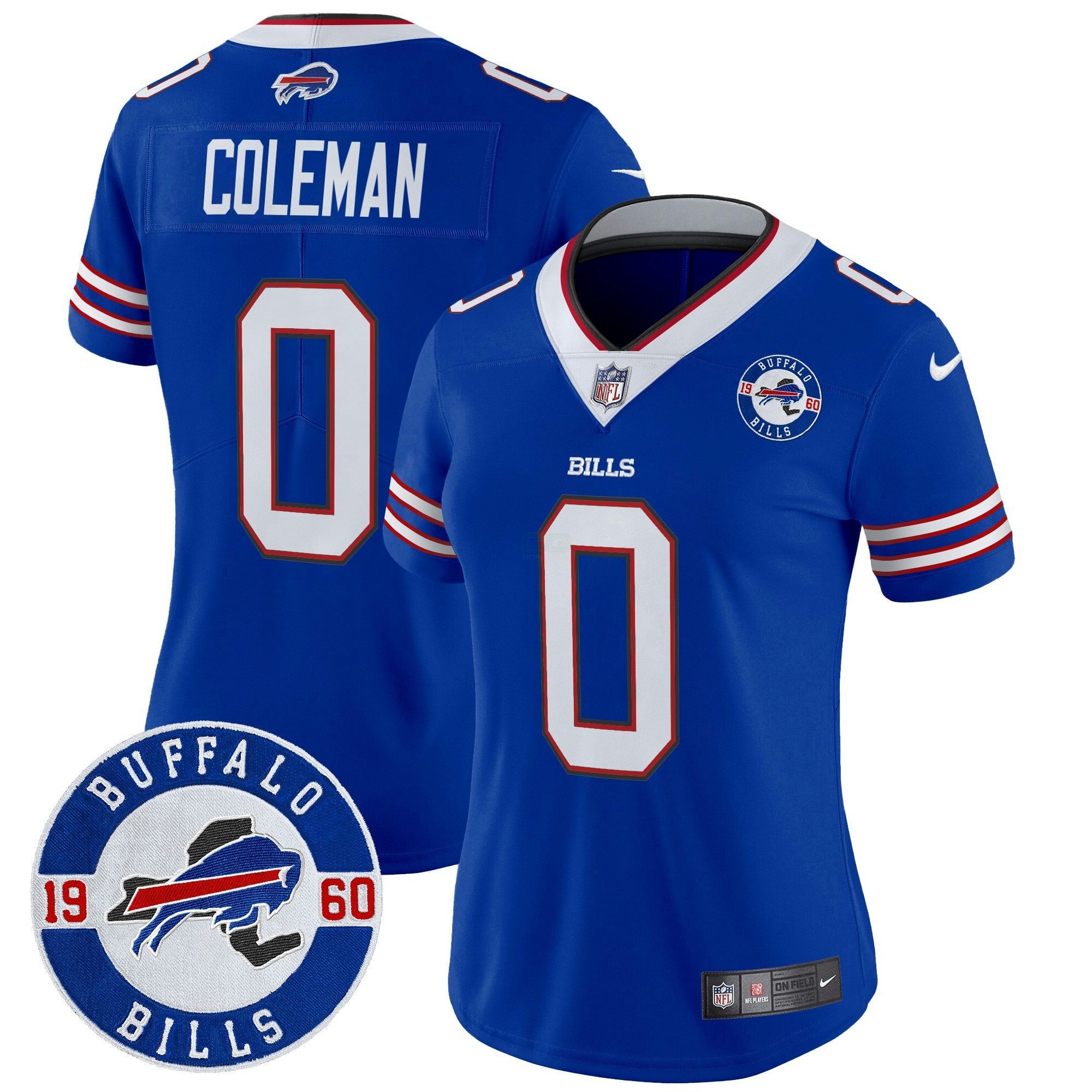 Camisa NFL Women’s Buffalo 2024 Vapor Limited Jersey – Est. 1960 Patch