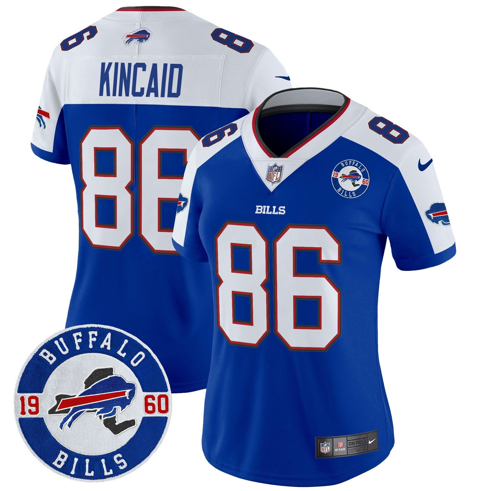 Camisa NFL Women’s Buffalo 2024 Vapor Limited Jersey – Est. 1960 Patch