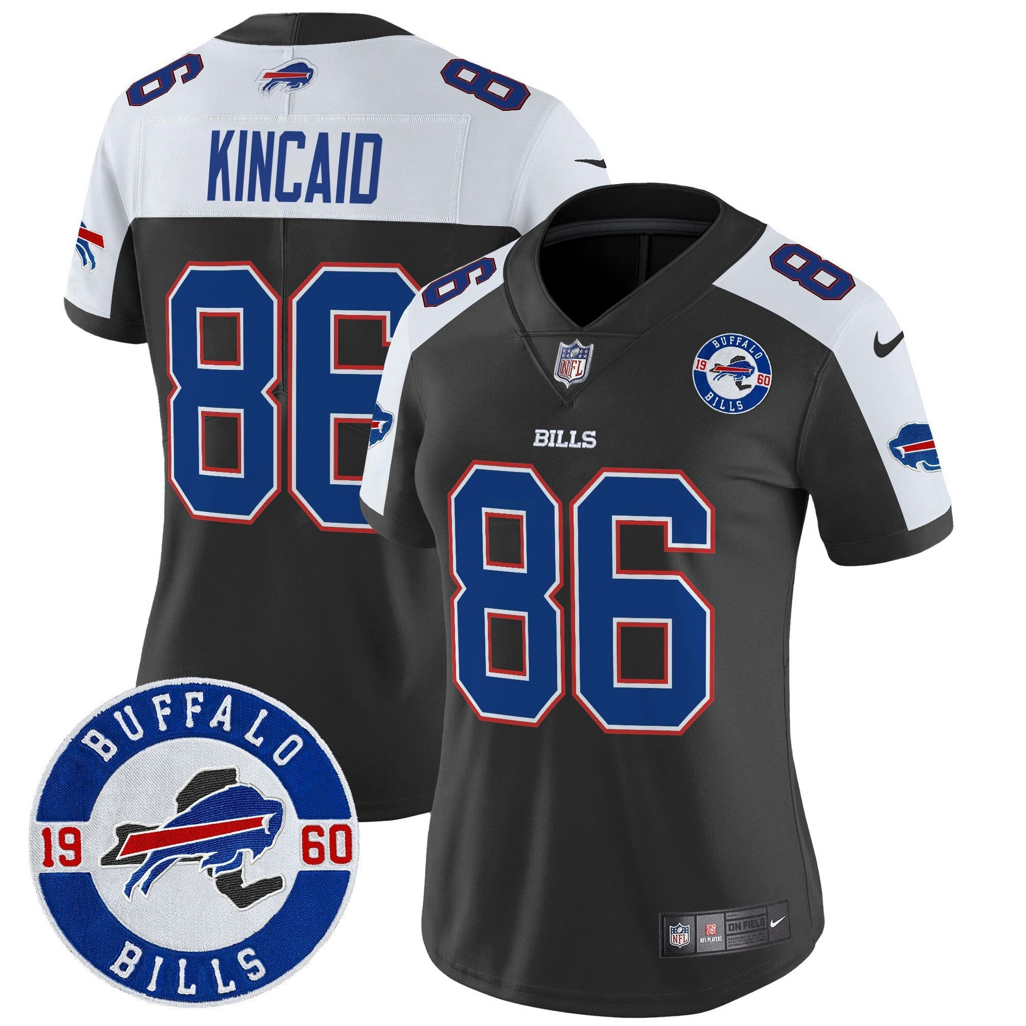 Camisa NFL Women’s Buffalo 2024 Vapor Limited Jersey – Est. 1960 Patch