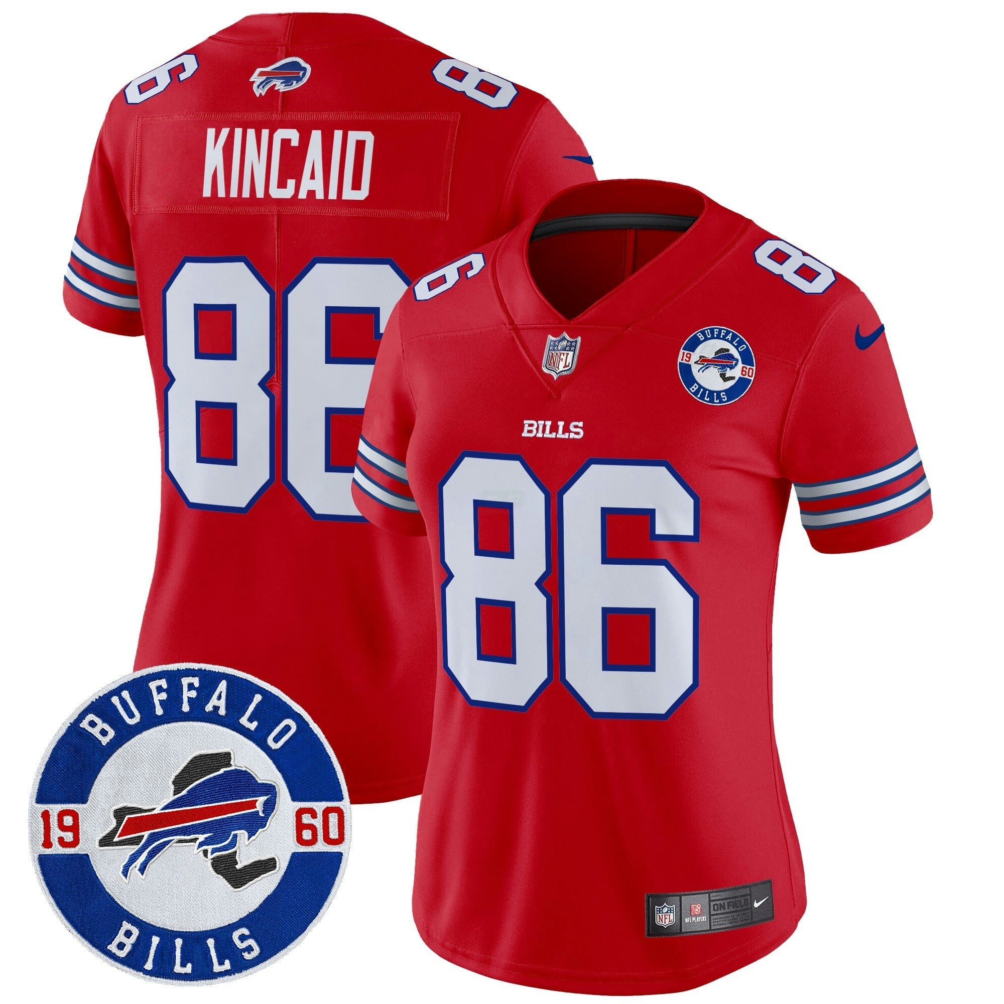 Camisa NFL Women’s Buffalo 2024 Vapor Limited Jersey – Est. 1960 Patch