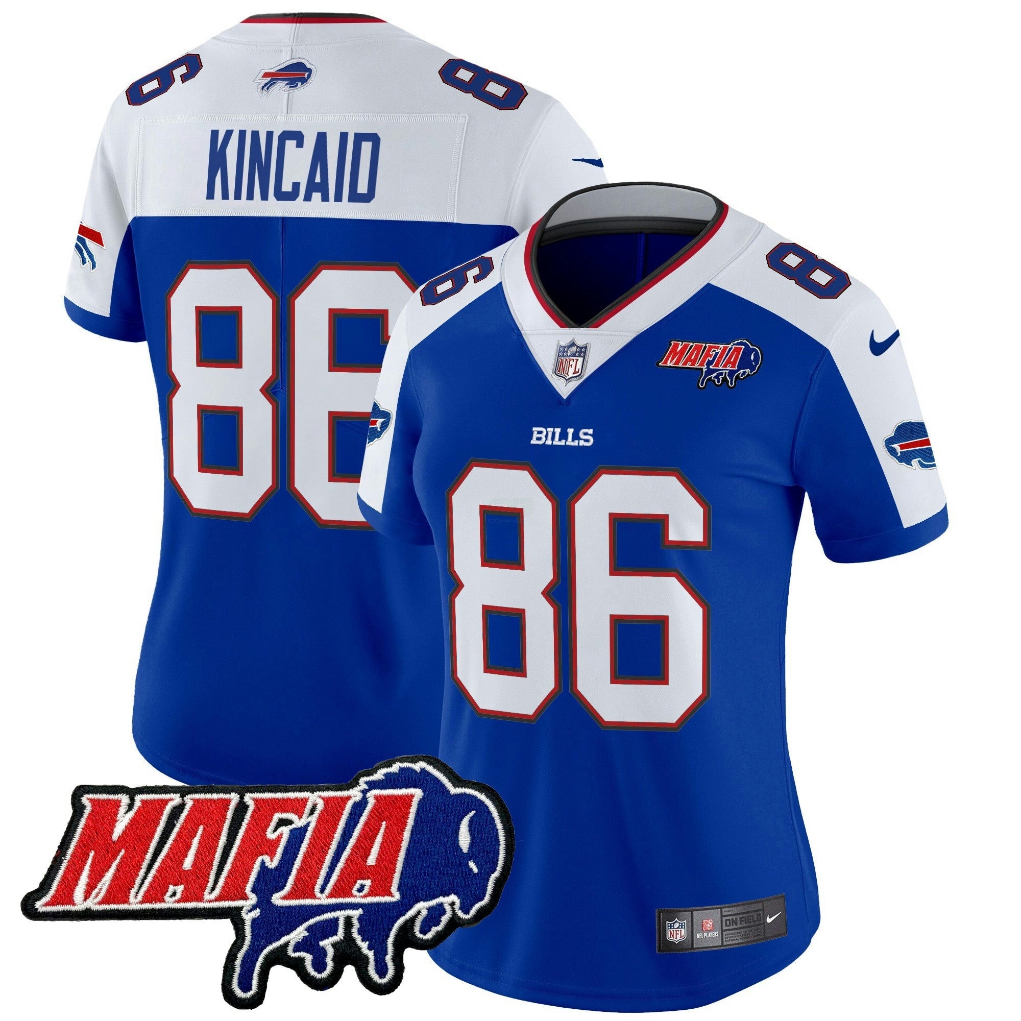Camisa NFL Women’s Buffalo 2025 Mafia Patch Vapor Limited Jersey