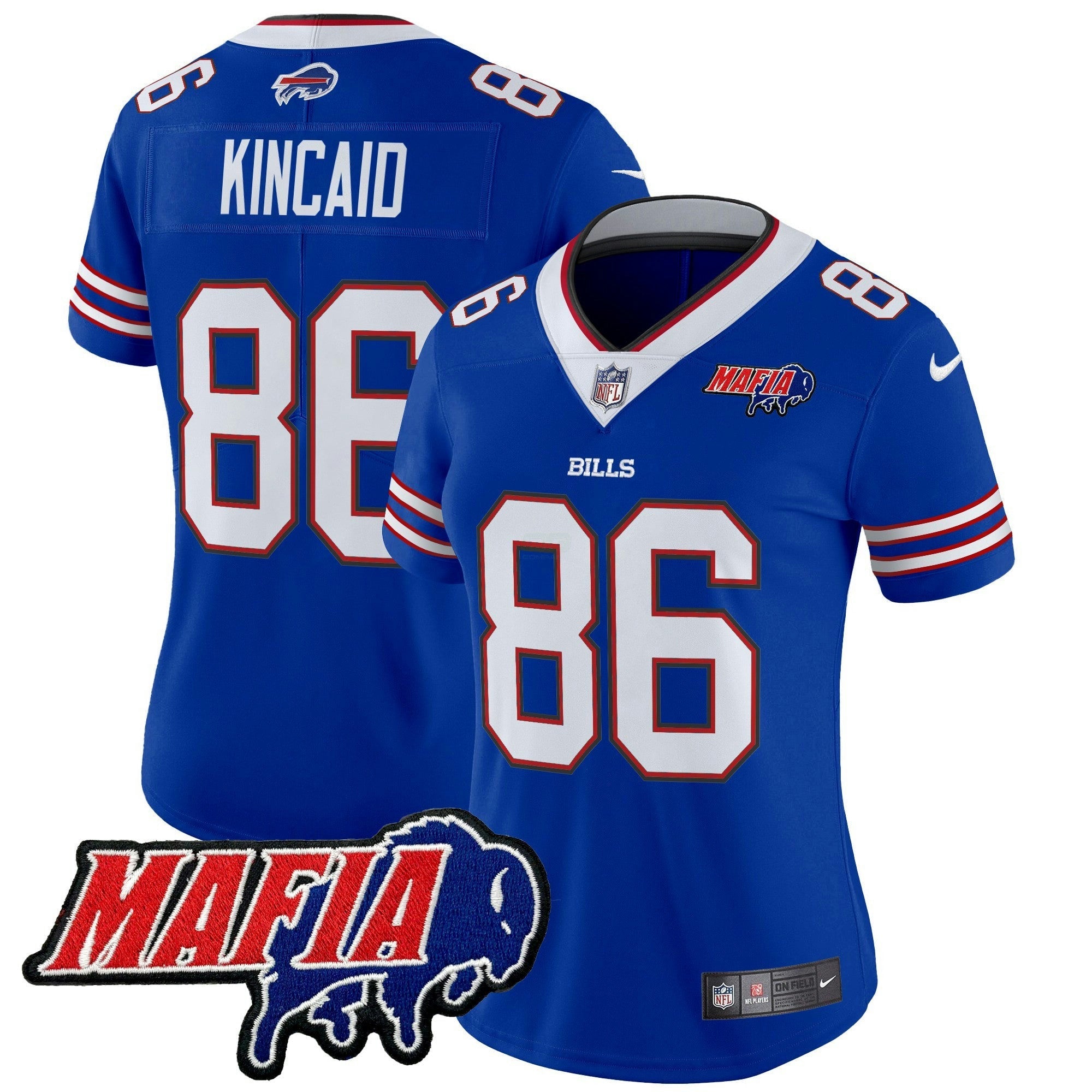 Camisa NFL Women’s Buffalo 2025 Mafia Patch Vapor Limited Jersey