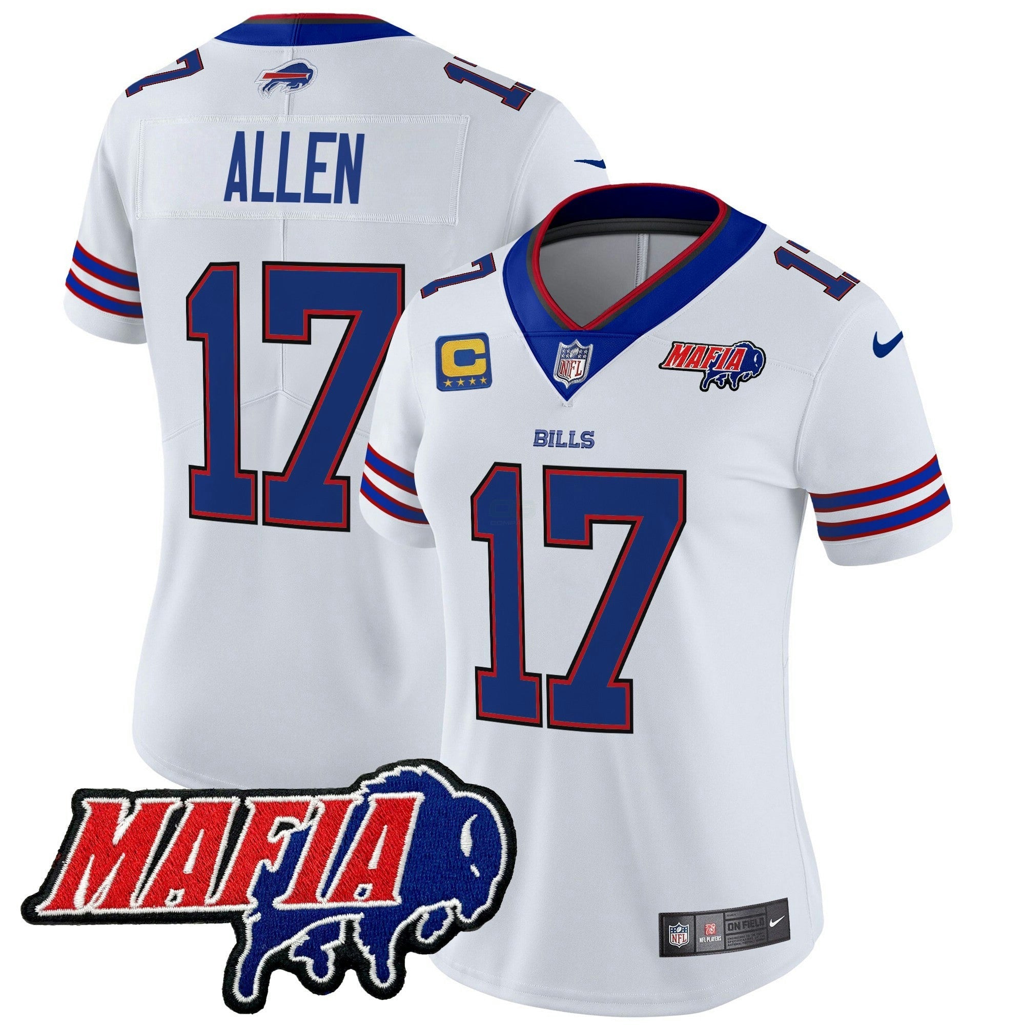 Camisa NFL Women’s Buffalo 2025 Mafia Patch Vapor Limited Jersey