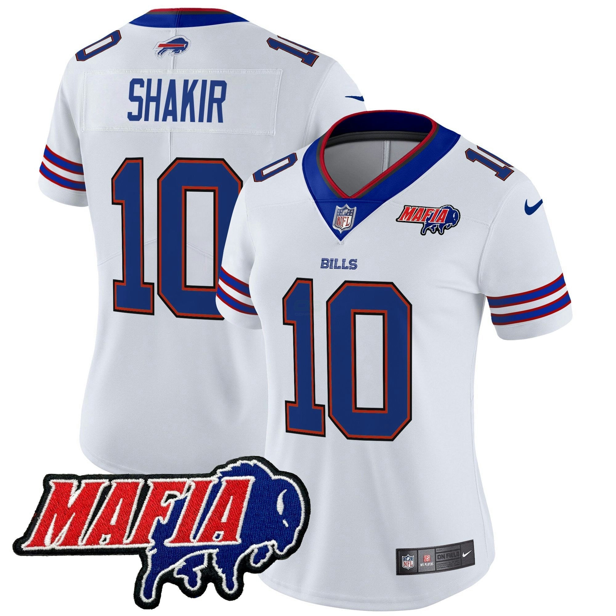 Camisa NFL Women’s Buffalo 2025 Mafia Patch Vapor Limited Jersey