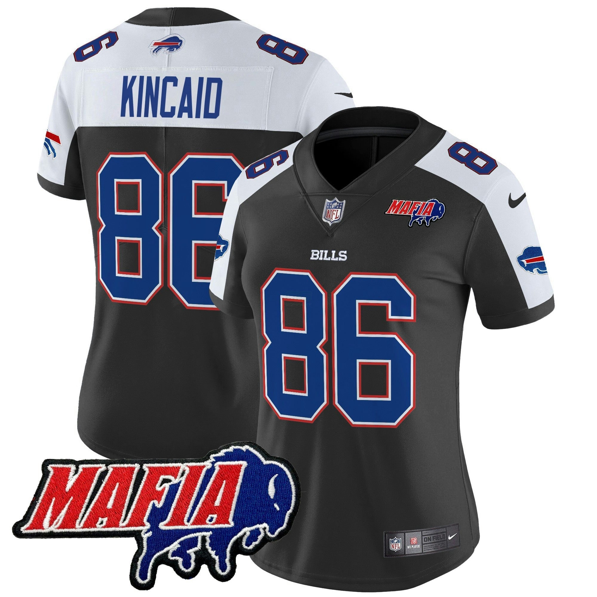 Camisa NFL Women’s Buffalo 2025 Mafia Patch Vapor Limited Jersey