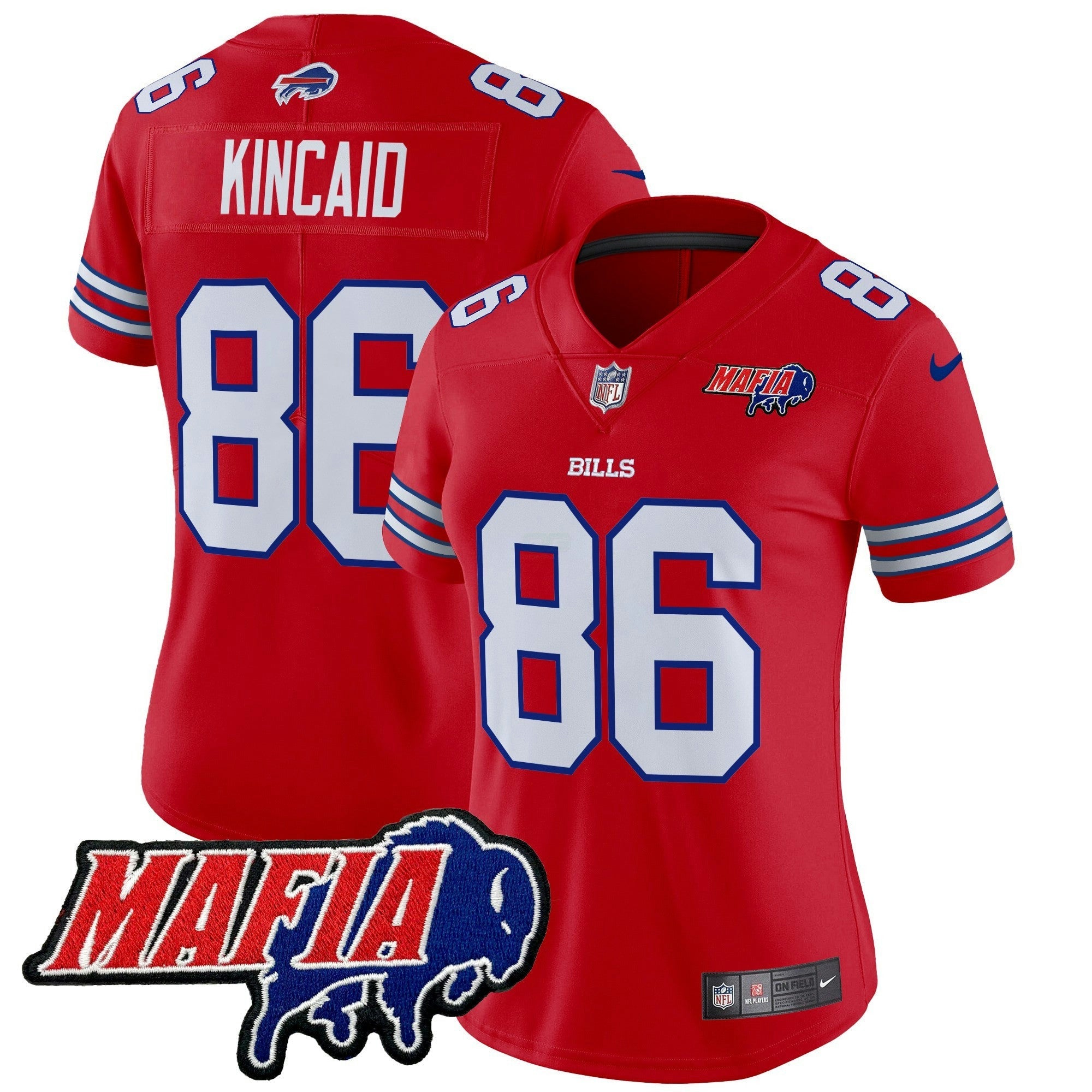 Camisa NFL Women’s Buffalo 2025 Mafia Patch Vapor Limited Jersey