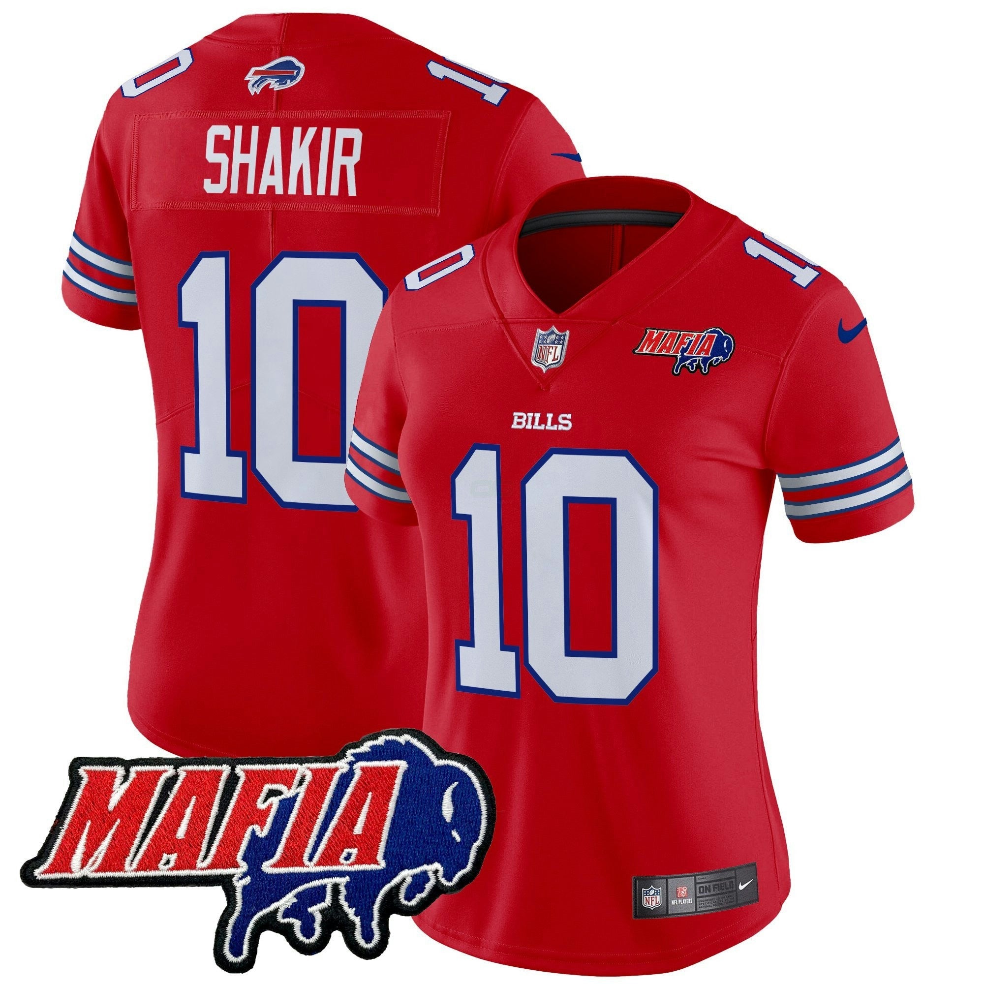 Camisa NFL Women’s Buffalo 2025 Mafia Patch Vapor Limited Jersey