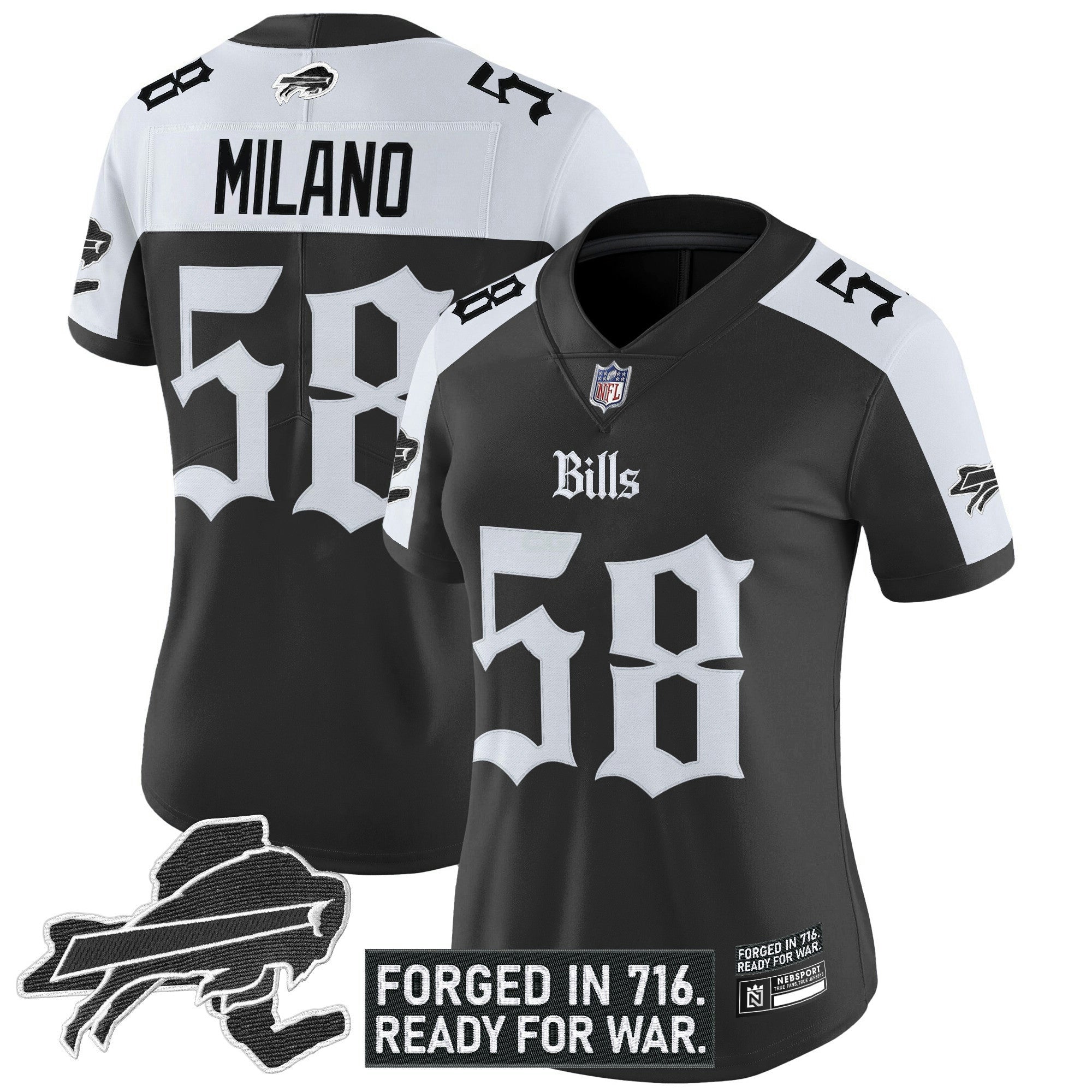 Camisa NFL Women’s Buffalo ‘Gothic Cold Front Edition’ Vapor Limited Jersey