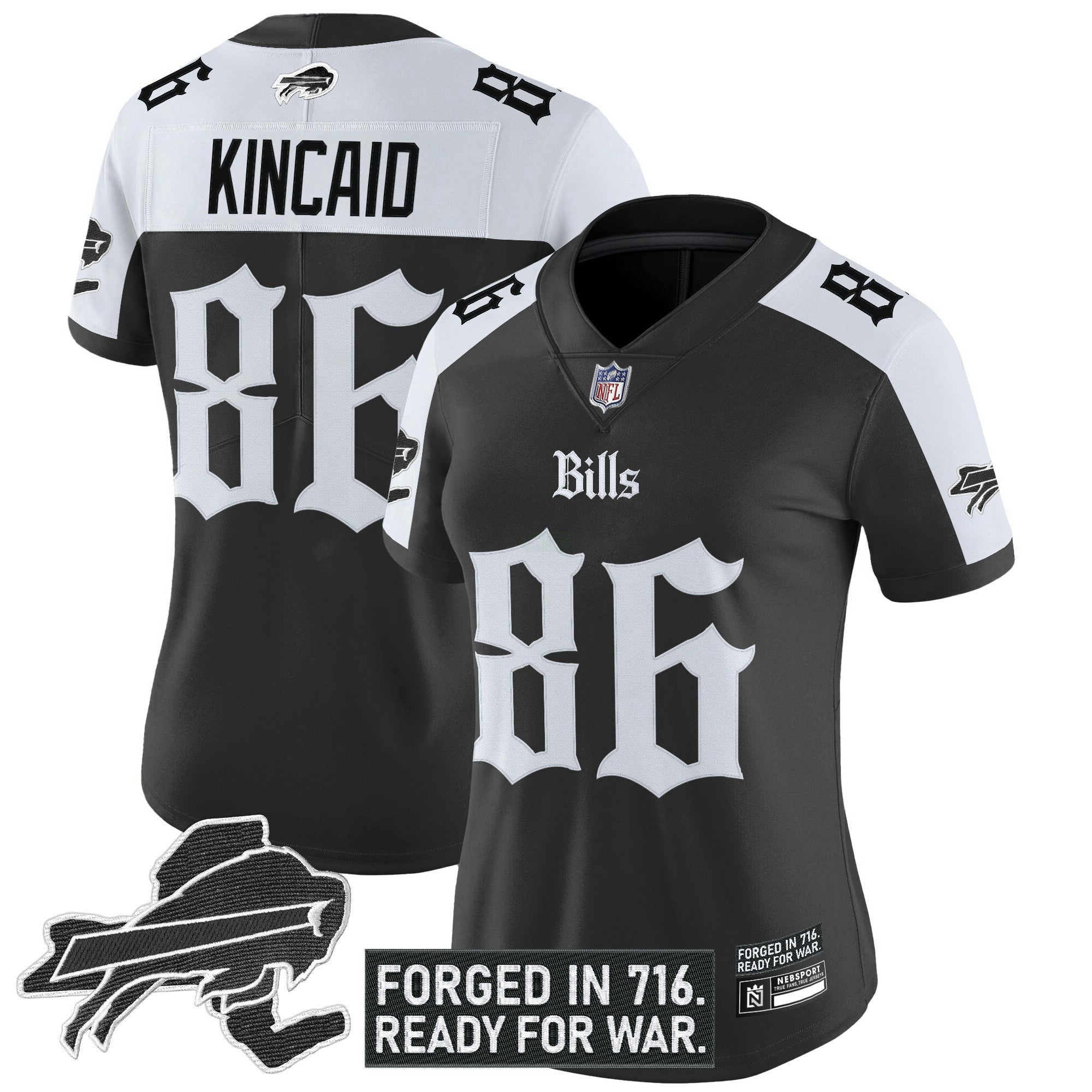 Camisa NFL Women’s Buffalo ‘Gothic Cold Front Edition’ Vapor Limited Jersey