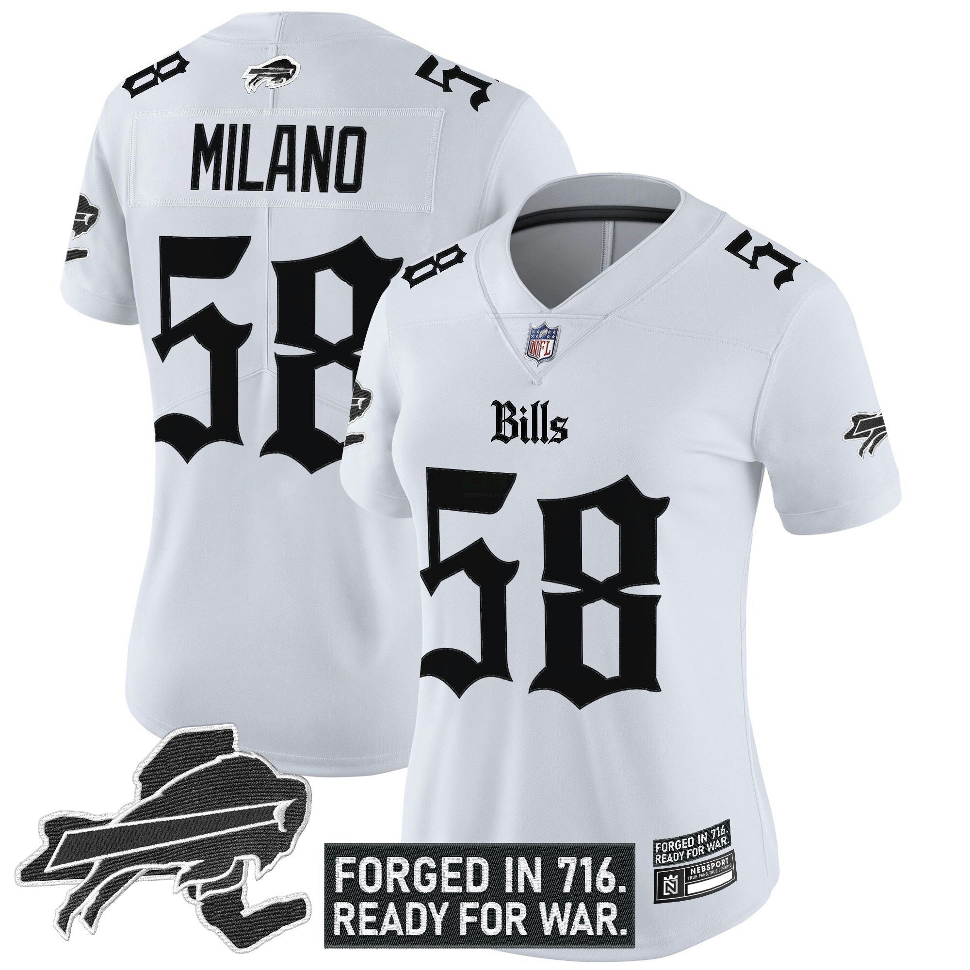Camisa NFL Women’s Buffalo ‘Gothic Cold Front Edition’ Vapor Limited Jersey